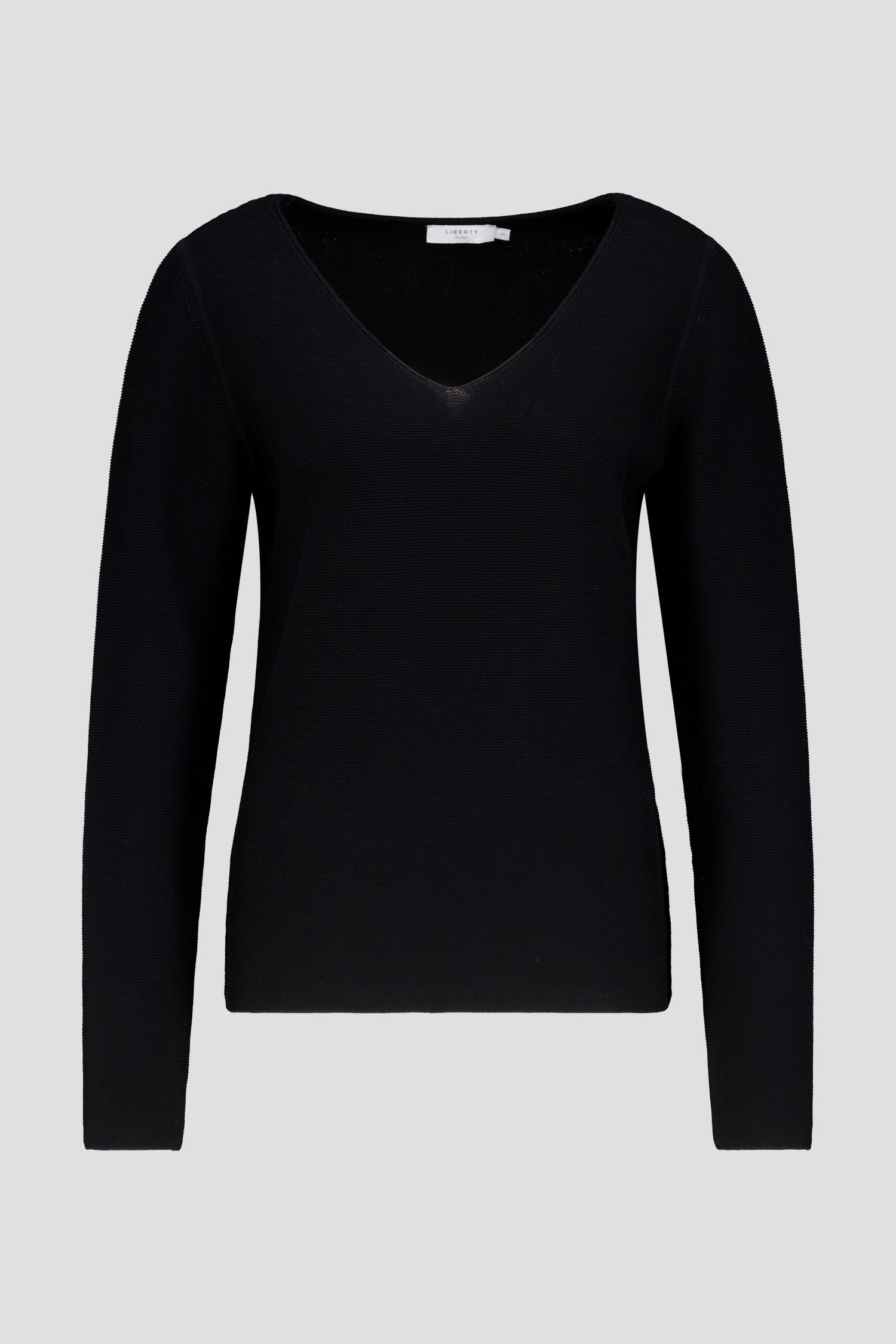 Pull noir avec col en V de Liberty Island pour Femmes