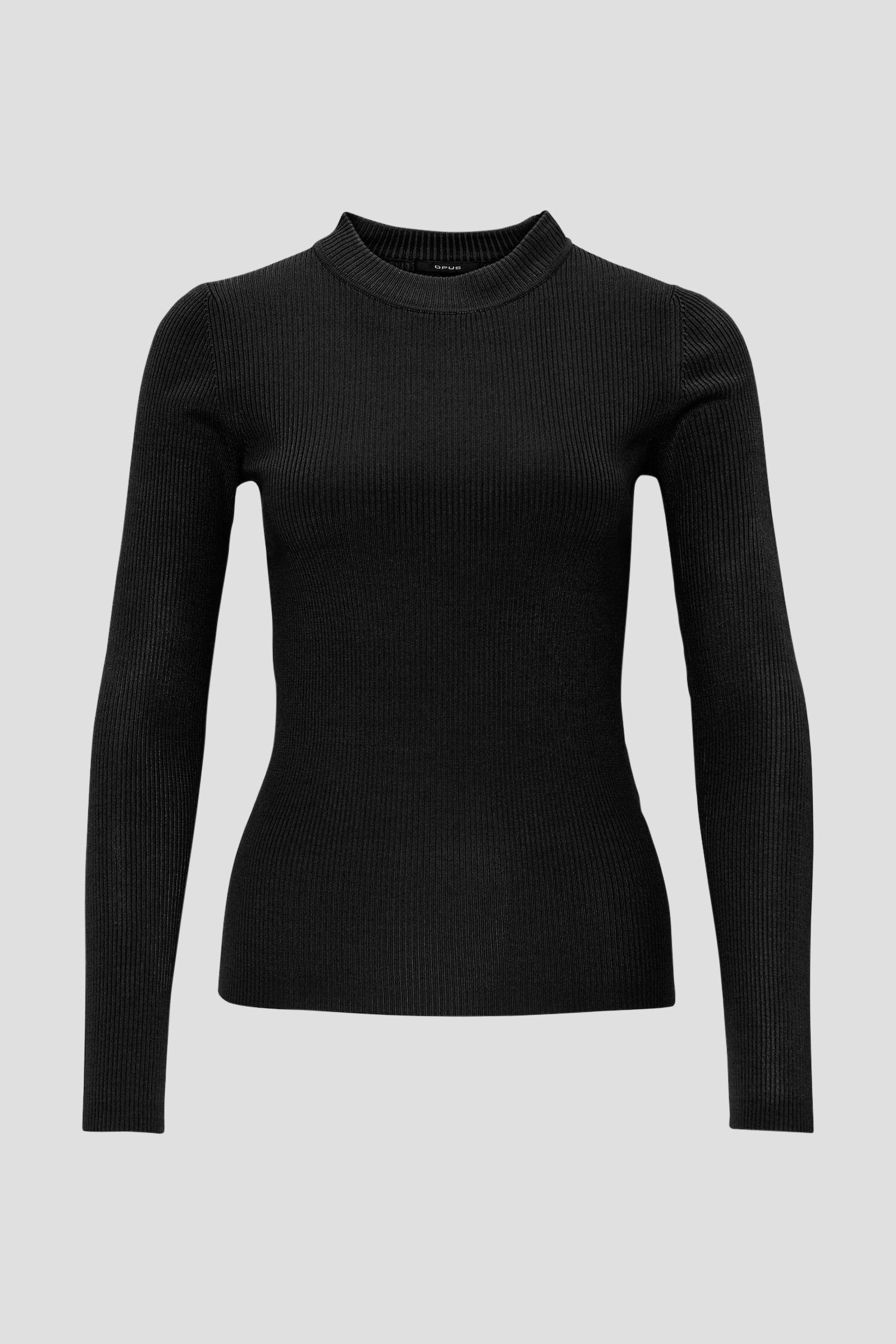 Pull noir côtelé de Opus pour Femmes