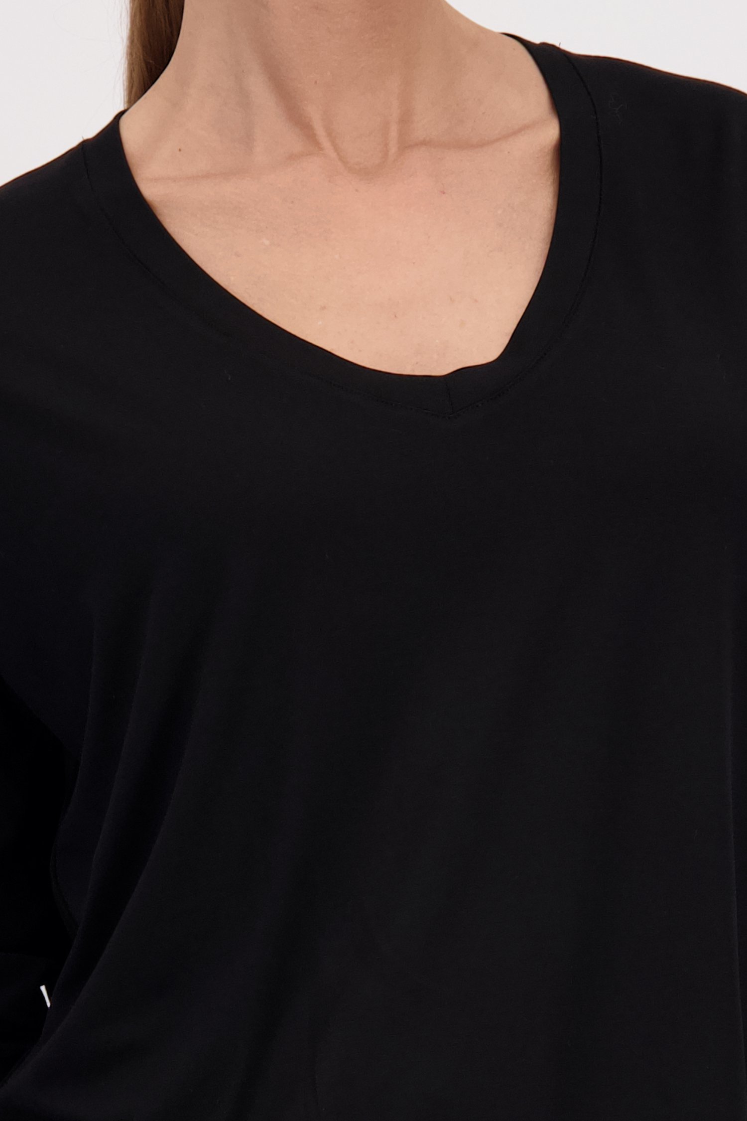 Pull noir fin avec encolure ronde de More & More pour Femmes