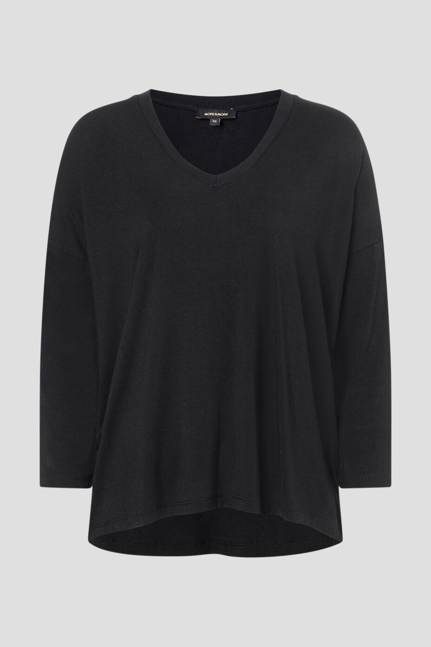 Pull noir fin avec encolure ronde de More & More pour Femmes