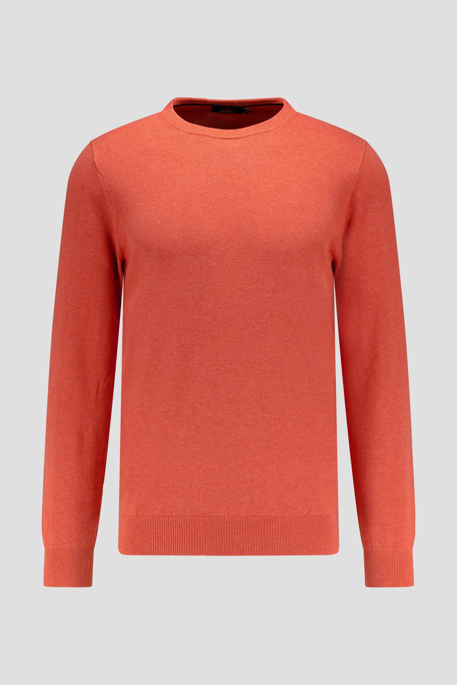 Pull orange rouille à col rond de Dansaert Blue pour Hommes