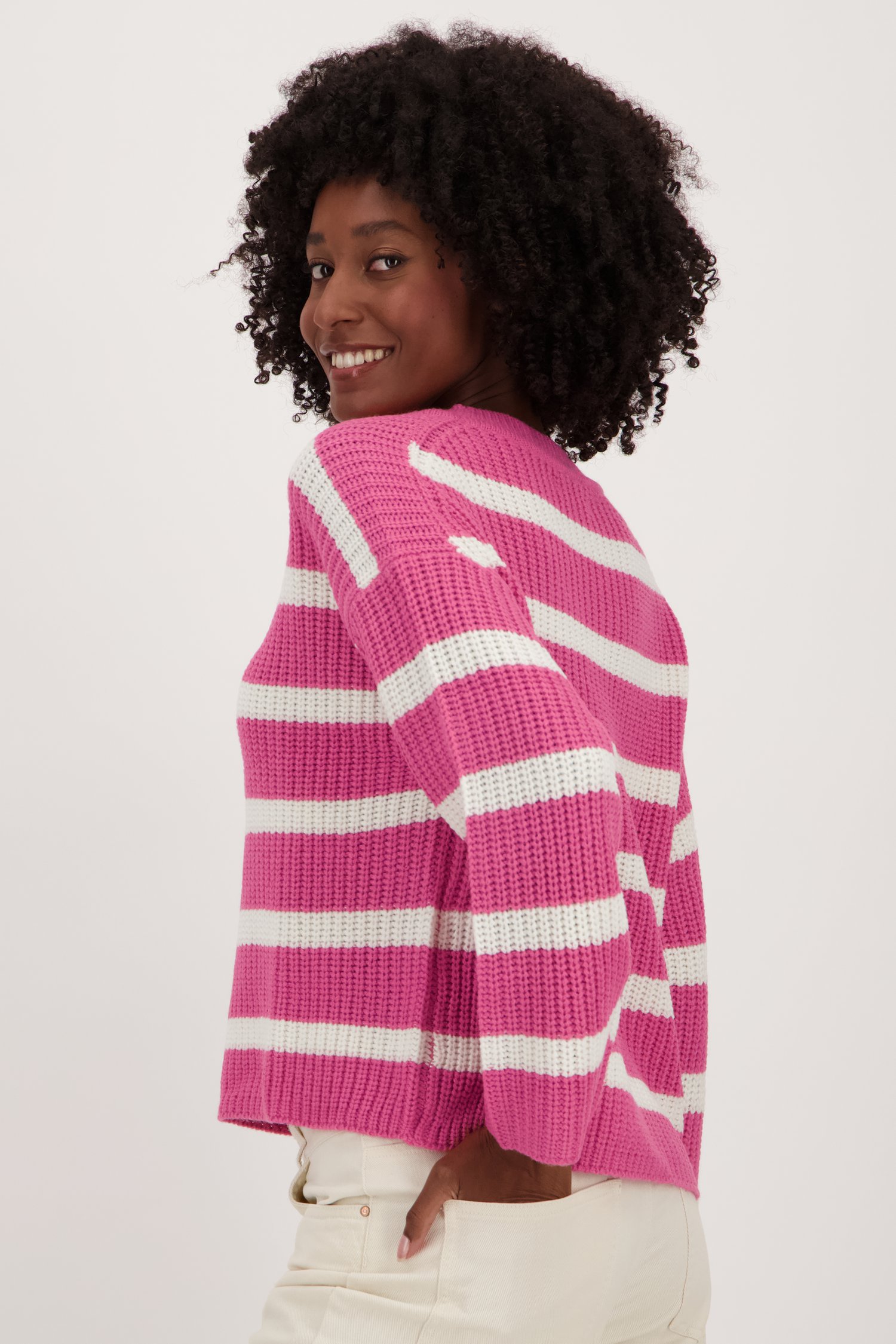Pull rayé rose de JDY pour Femmes