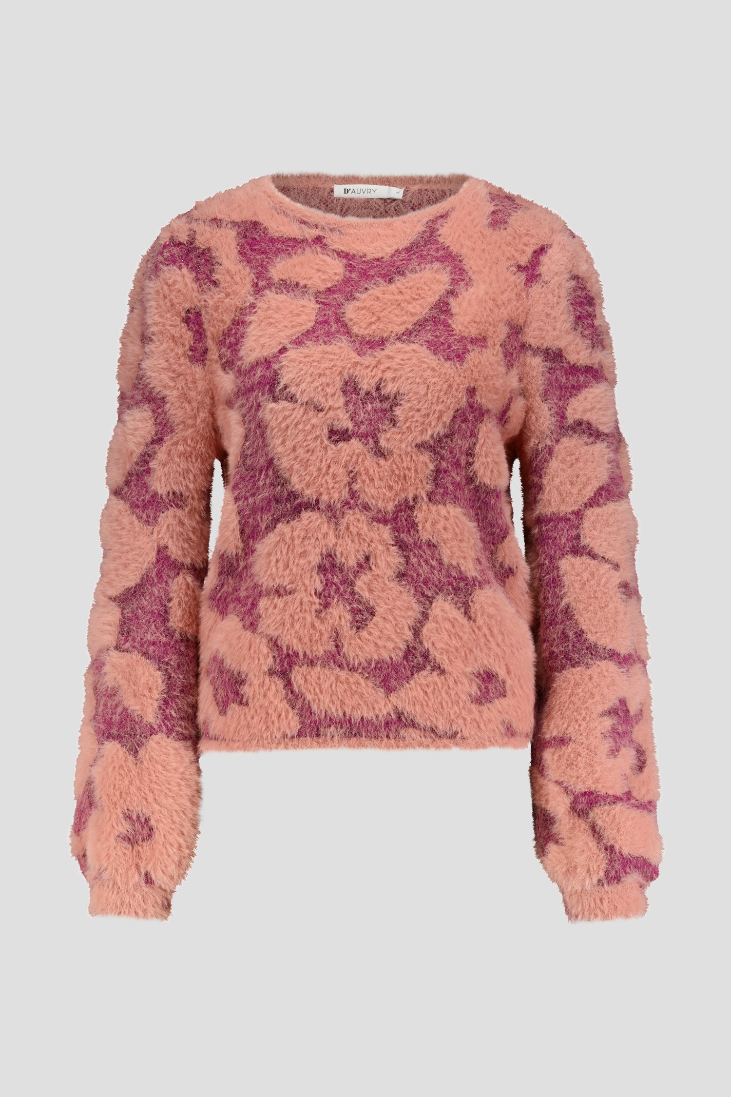 Pull rose doux avec motif floral de D'Auvry pour Femmes