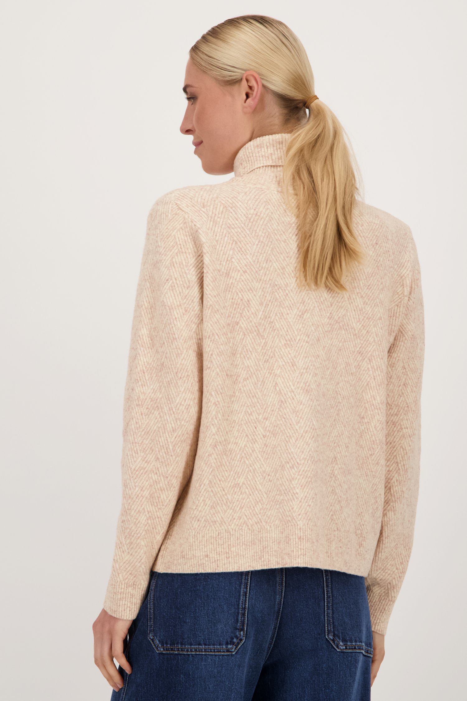 Pull rose pâle en maille texturée	 de Liberty Island pour Femmes