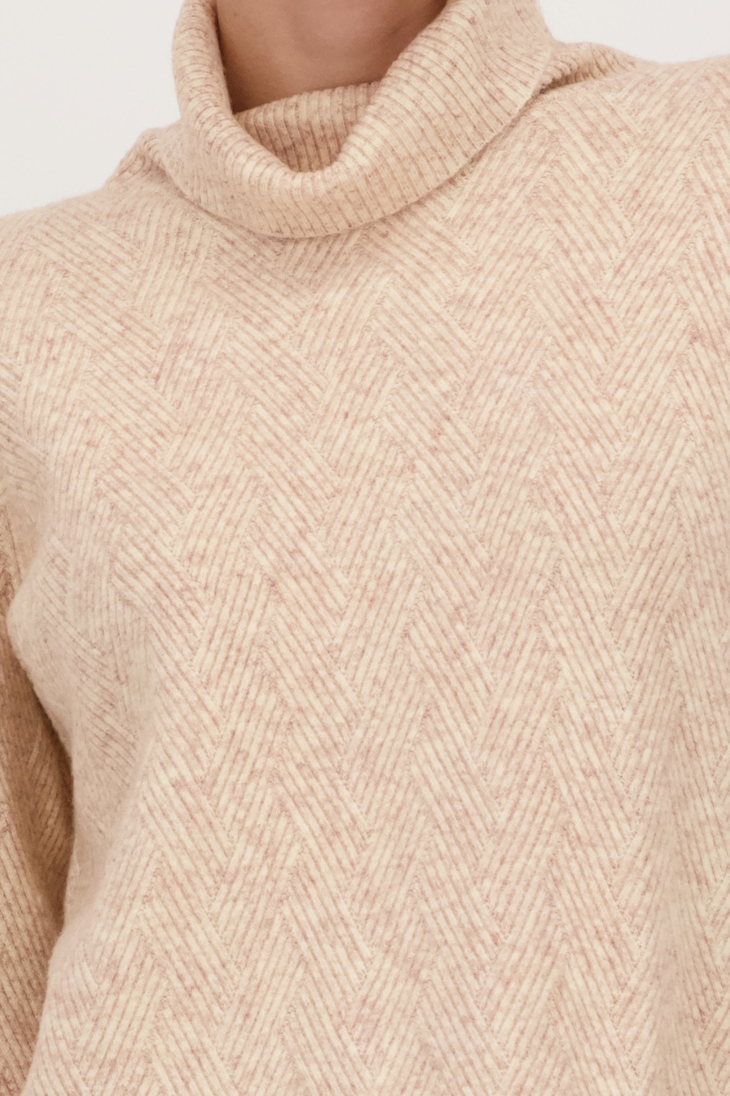 Pull rose pâle en maille texturée	 de Liberty Island pour Femmes