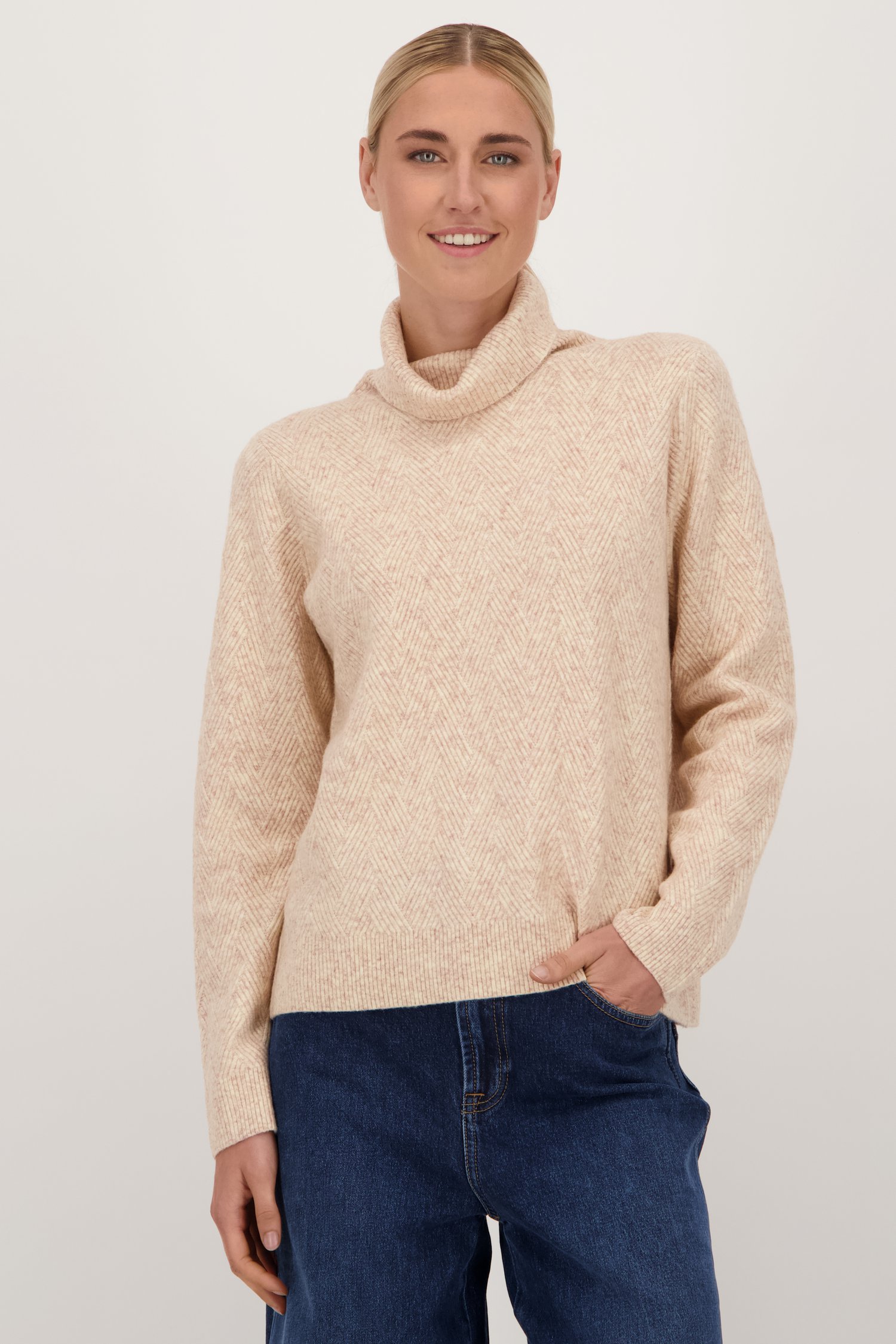 Pull rose pâle en maille texturée	 de Liberty Island pour Femmes