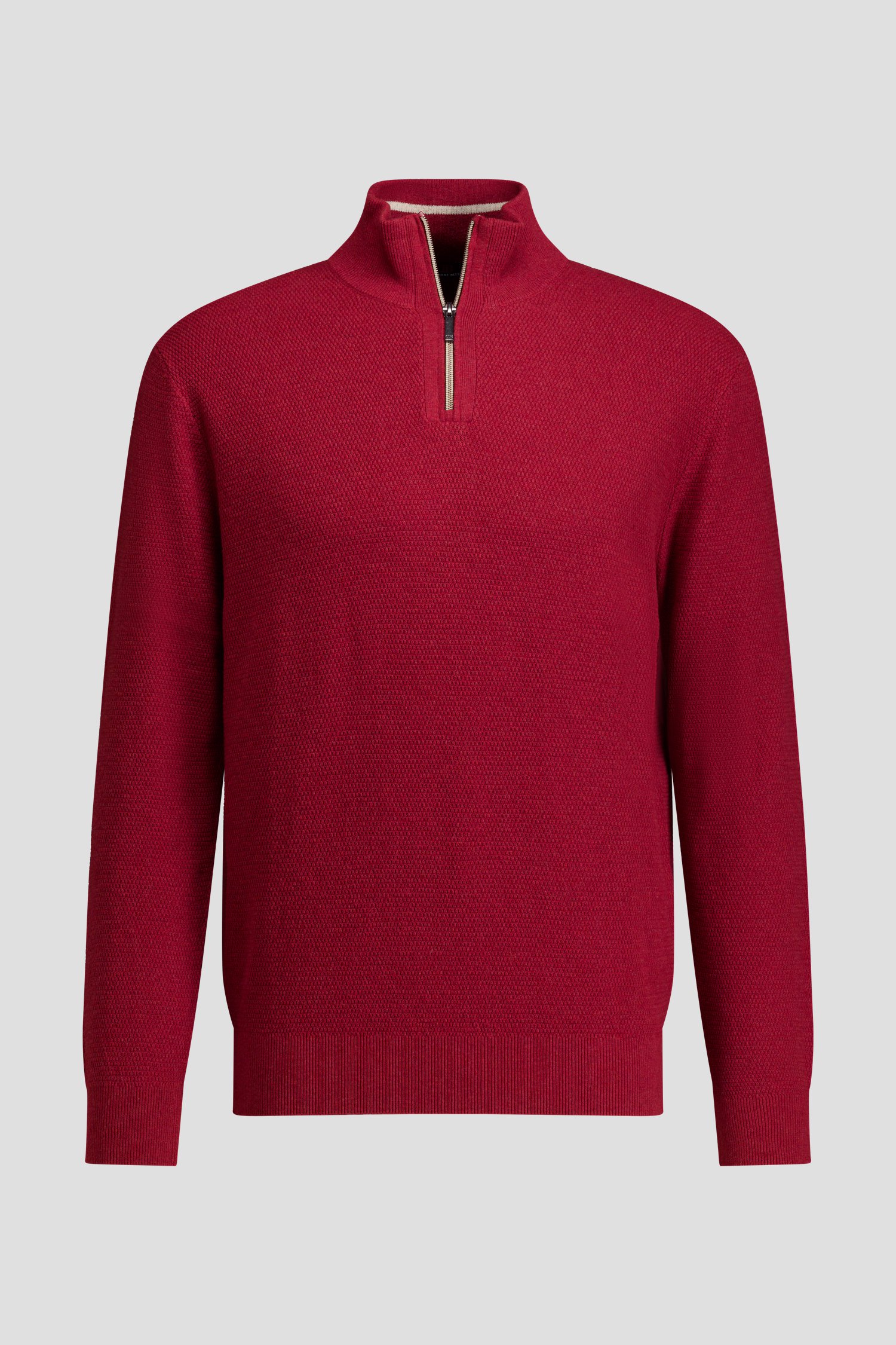 Photo produit 1 de Pull rouge à col zippé de Dansaert Blue pour Hommes