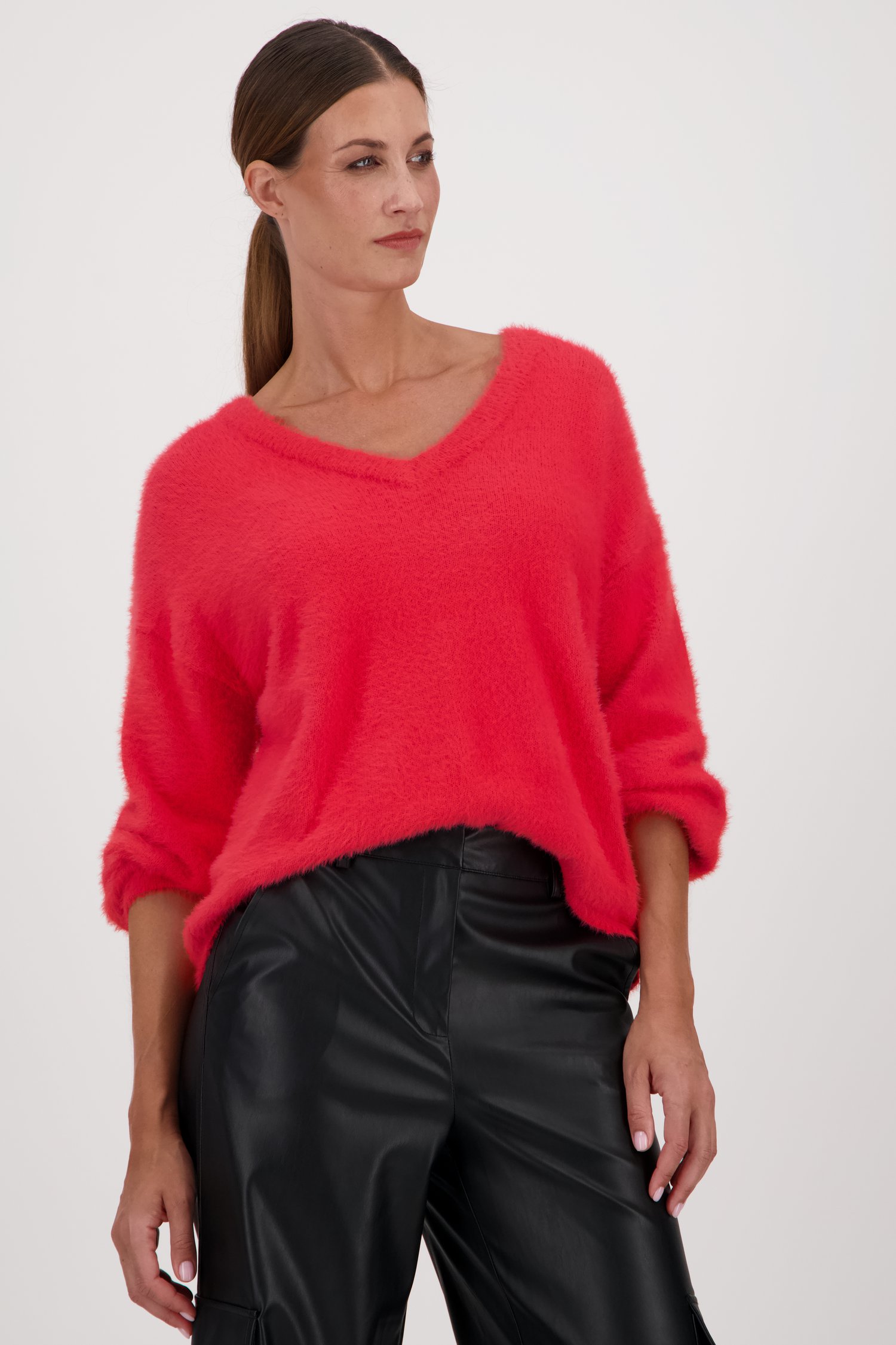 Pull rouge doux de JDY pour Femmes