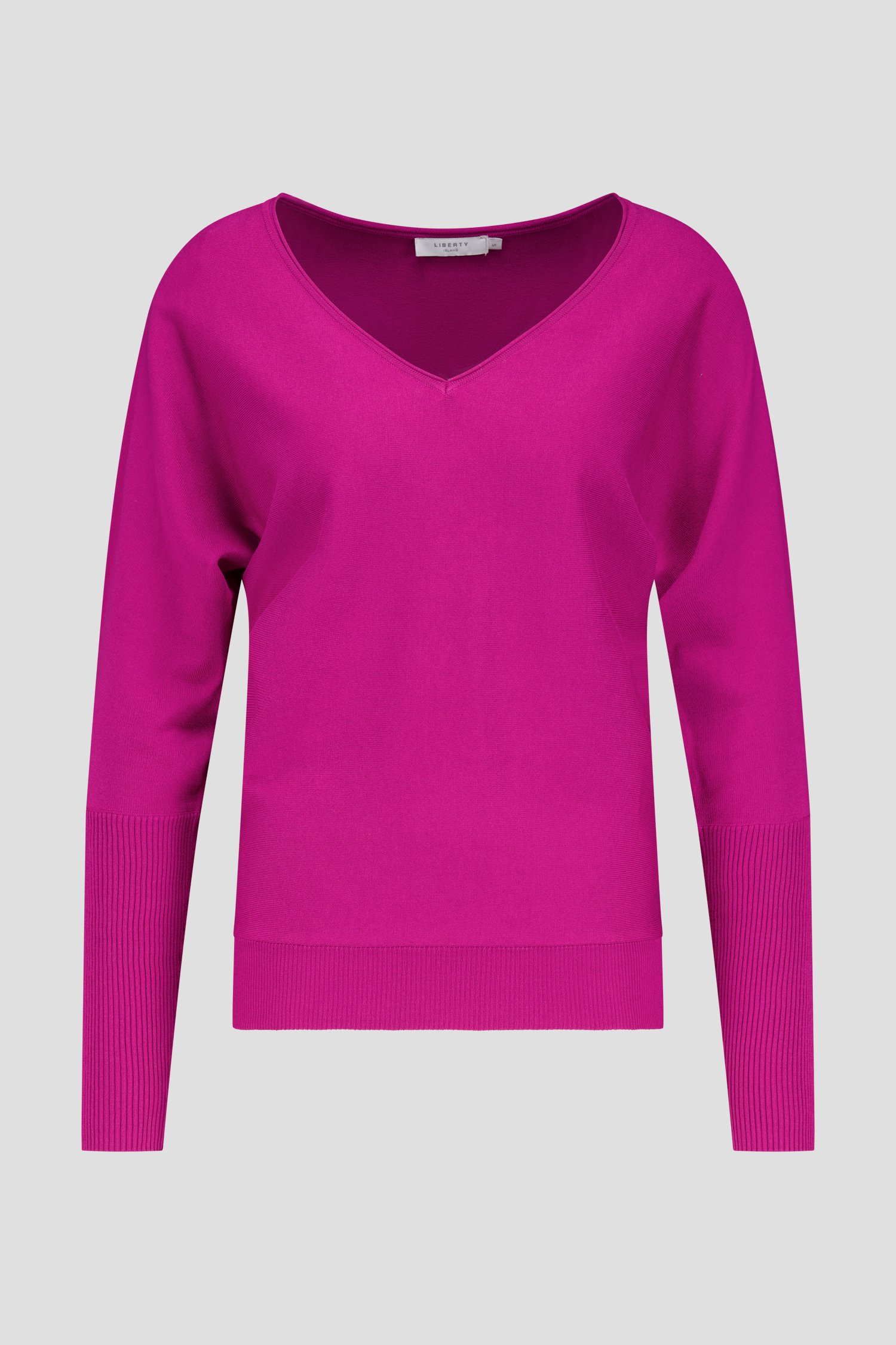 Pull rouge foncé avec col en V de Liberty Island pour Femmes