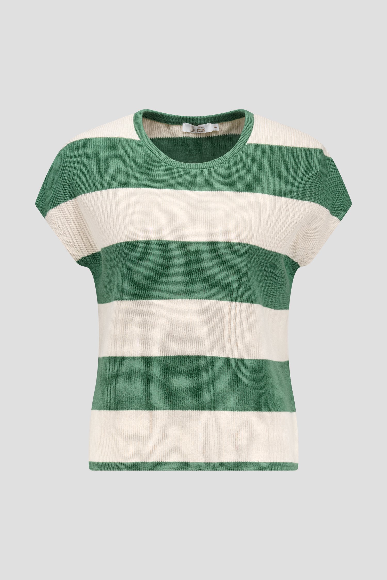 Pull sans manches beige-vert de Liberty Loving nature pour Femmes