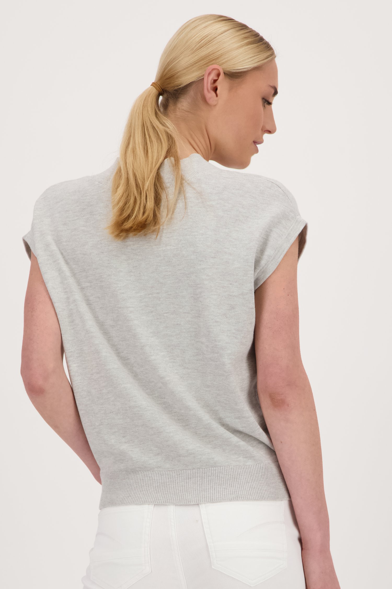 Pull sans manches gris clair de Liberty Island pour Femmes