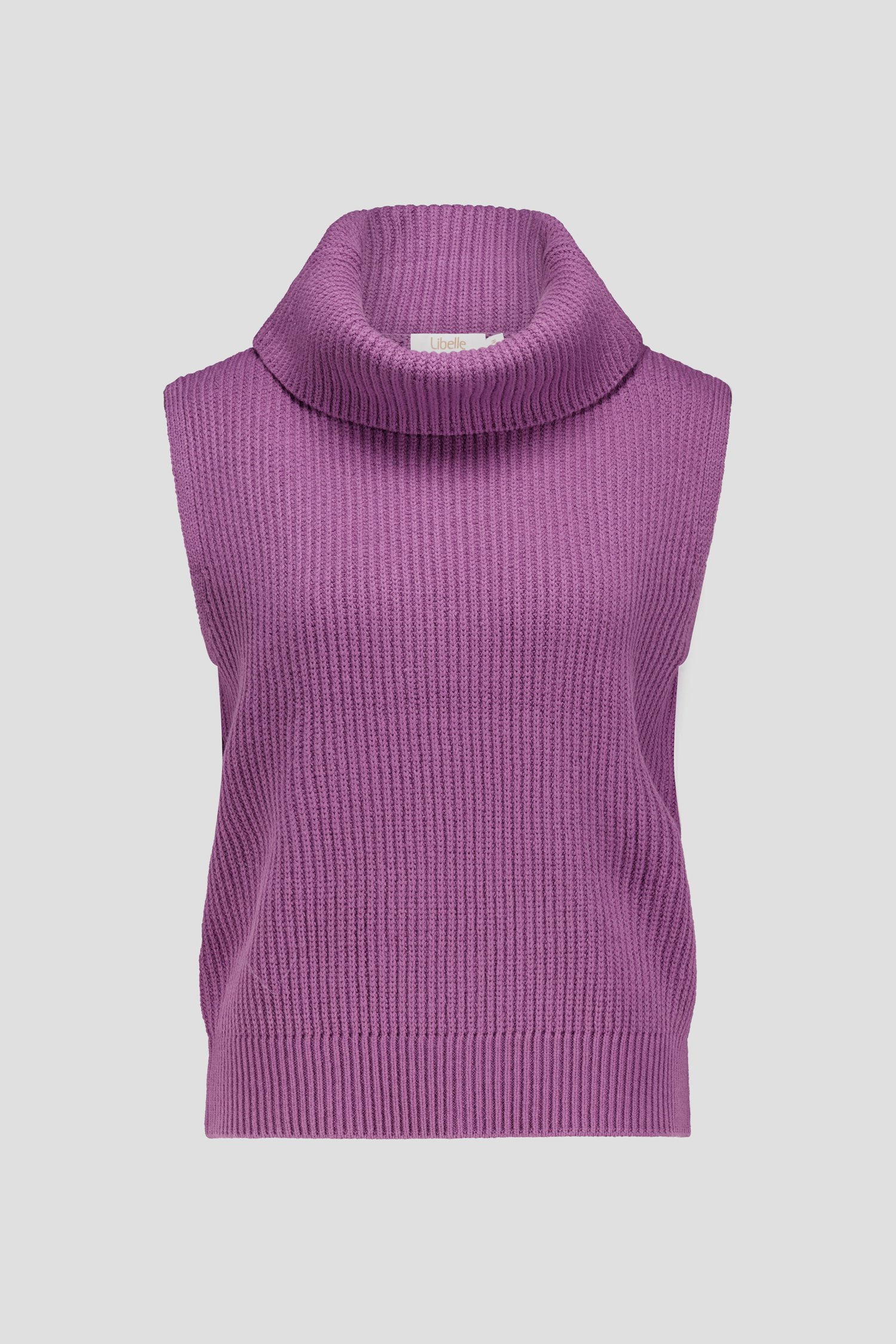 Photo produit 1 de Pull sans manches violet à col roulé de Libelle pour Femmes