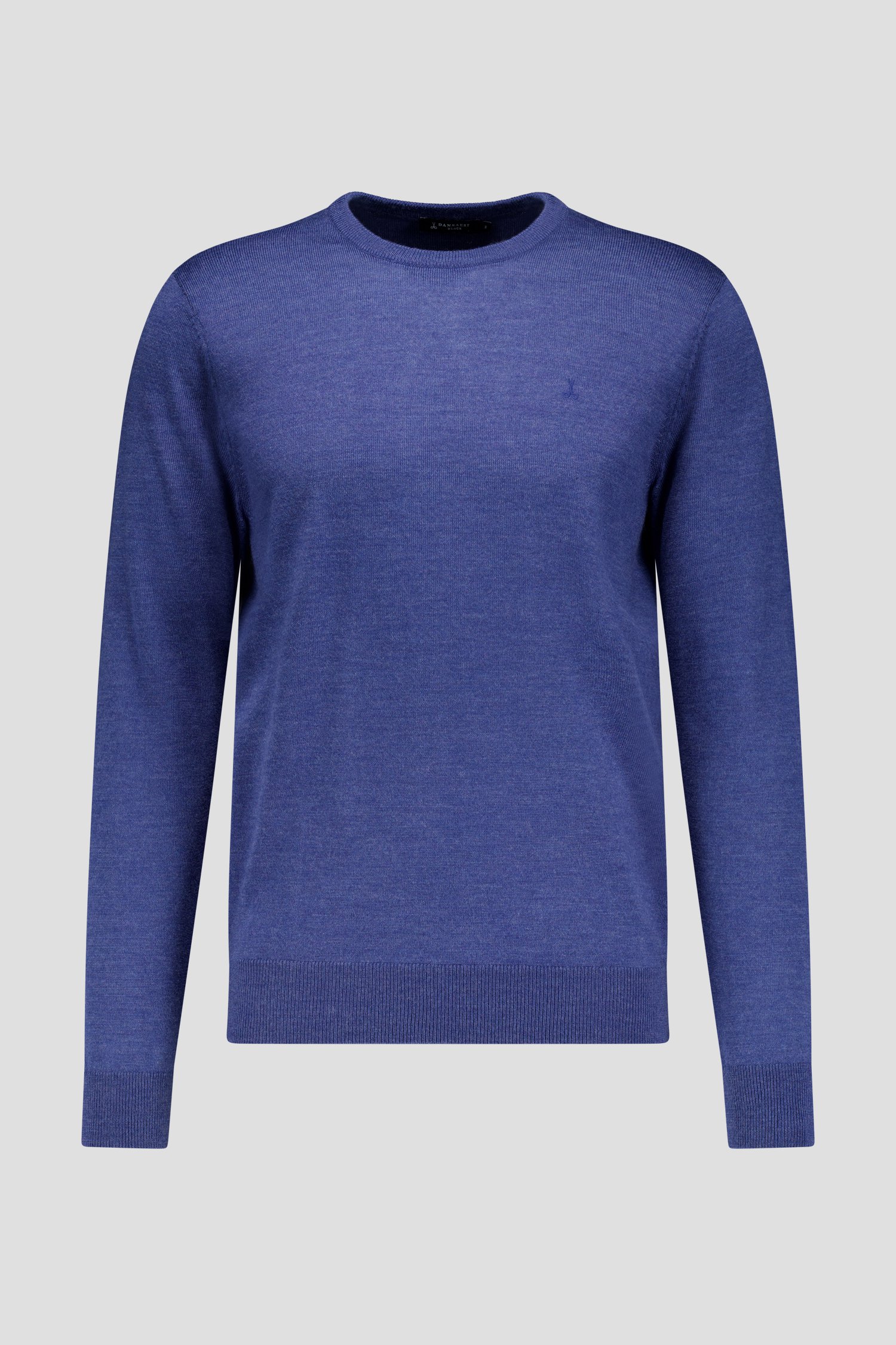 Photo produit 1 de Pull tricot fin bleu à col rond de Dansaert Black pour Hommes