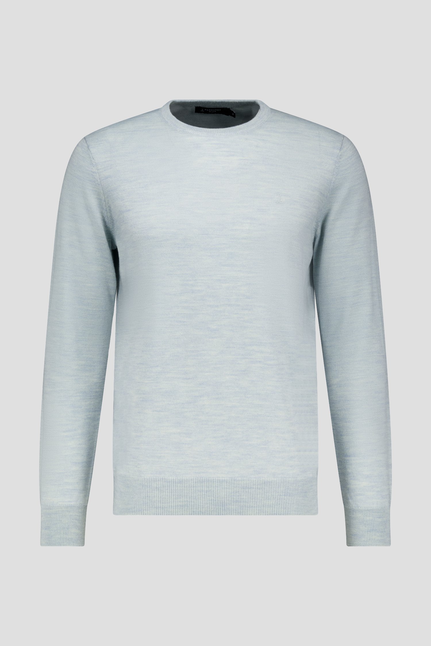 Pull tricot fin vert clair à col rond de Dansaert Black pour Hommes