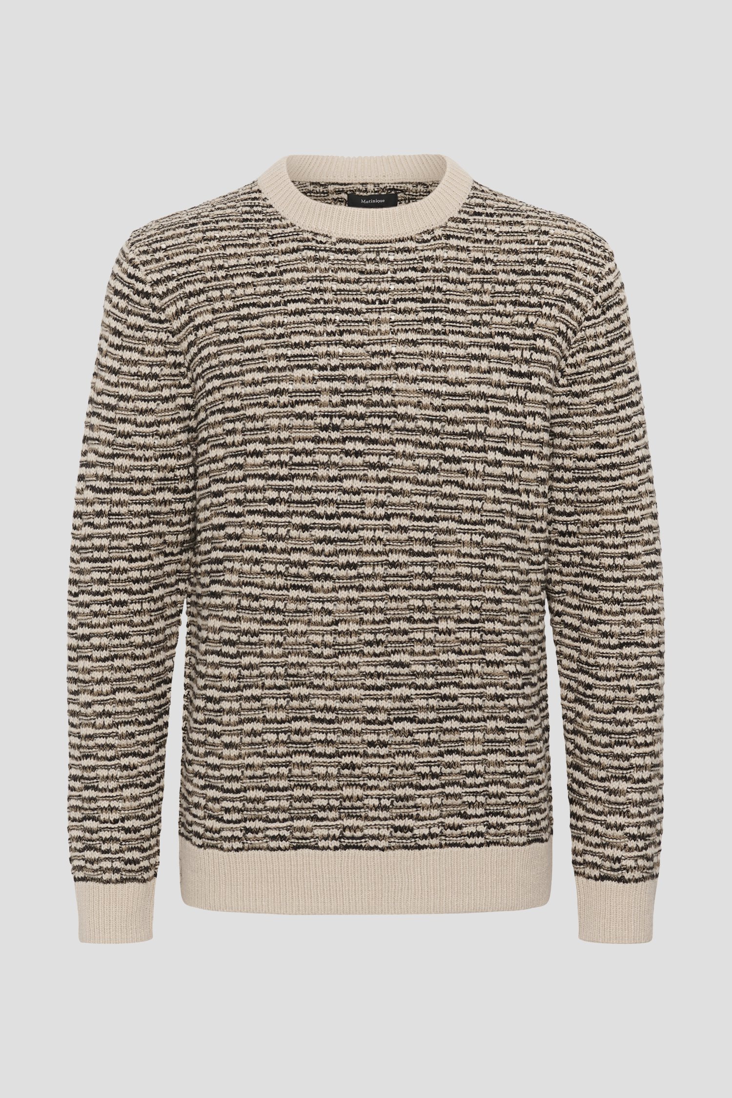 Photo produit 1 de Pull tricoté beige-marron de Matinique pour Hommes