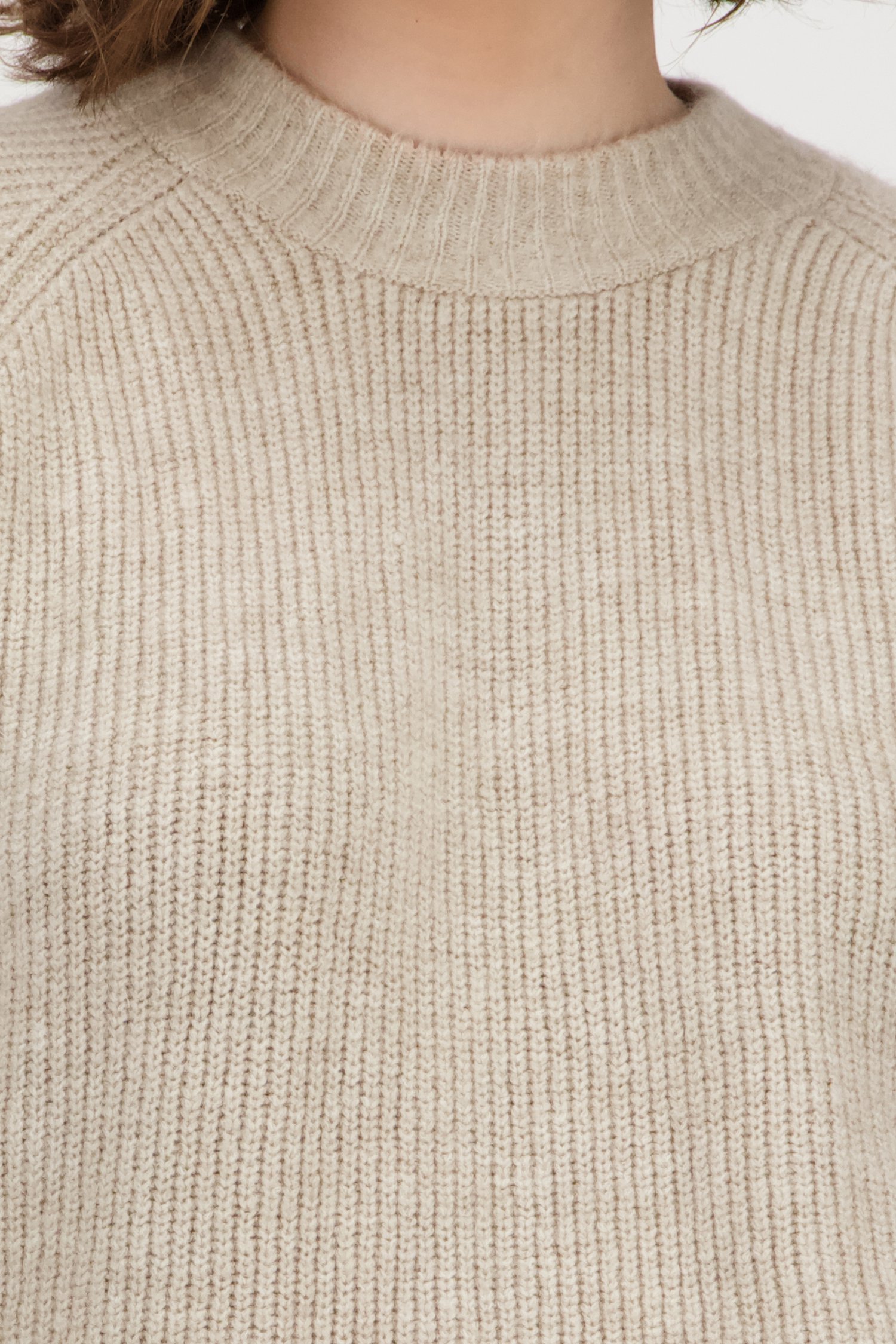 Pull tricoté beige de Only Carmakoma pour Femmes
