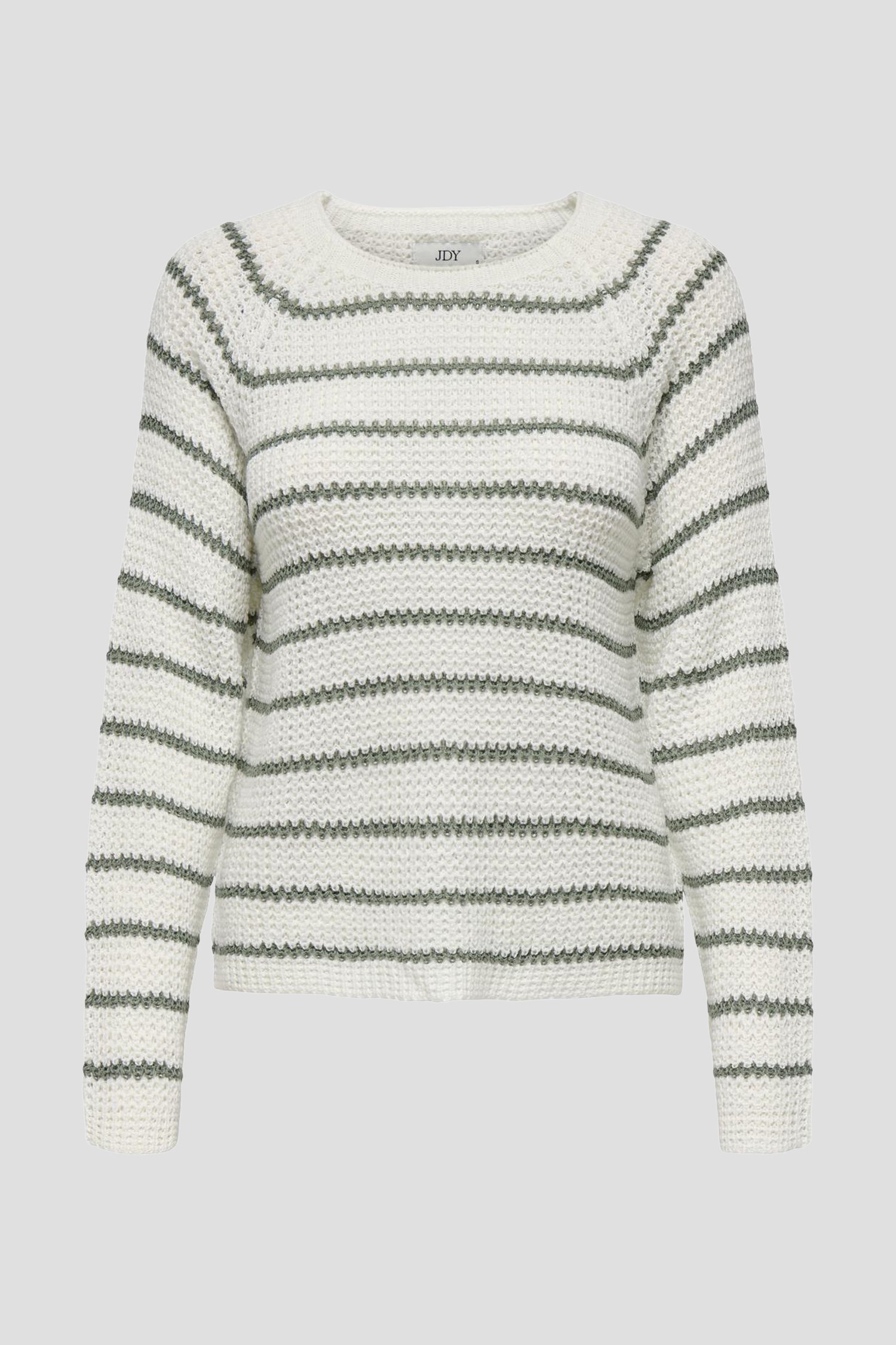Pull tricoté écru avec motif rayé vert de JDY pour Femmes