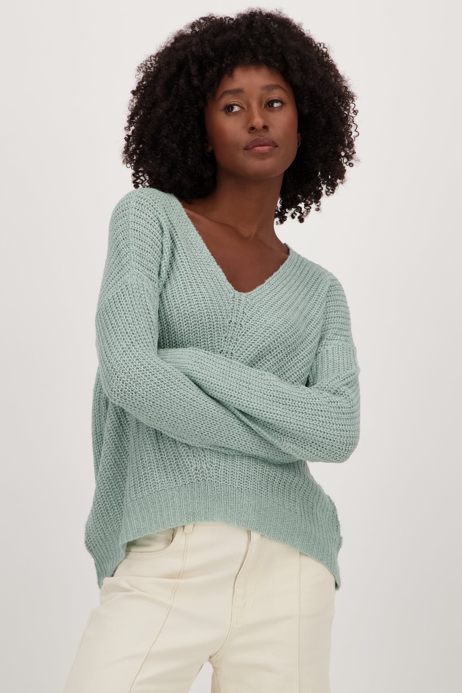 Pull tricoté gris-bleu de JDY pour Femmes