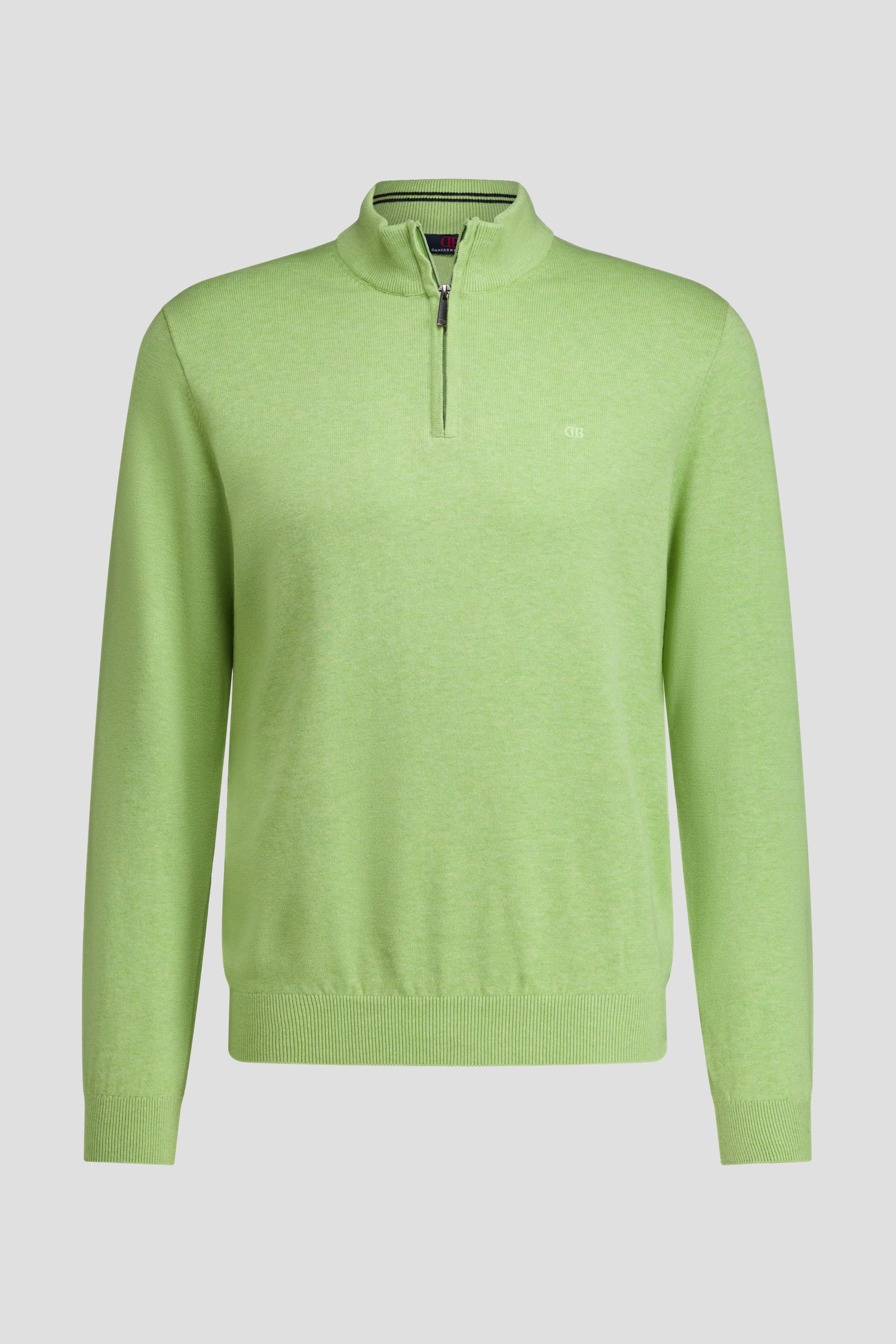 Photo produit 2 de Pull vert à col zippé de Dansaert Blue pour Hommes