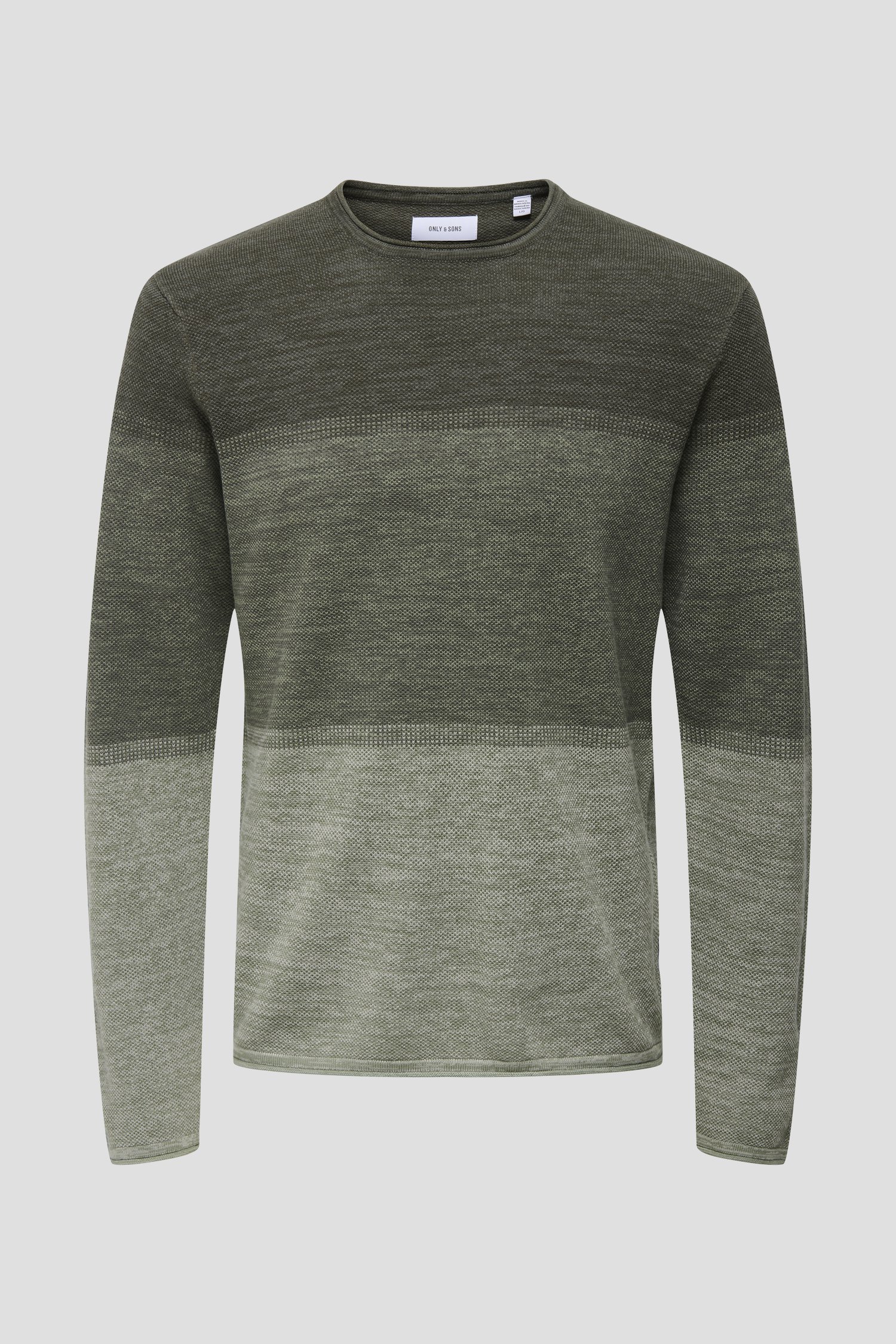 Pull vert avec dégradé de couleurs de ONLY & SONS pour Hommes