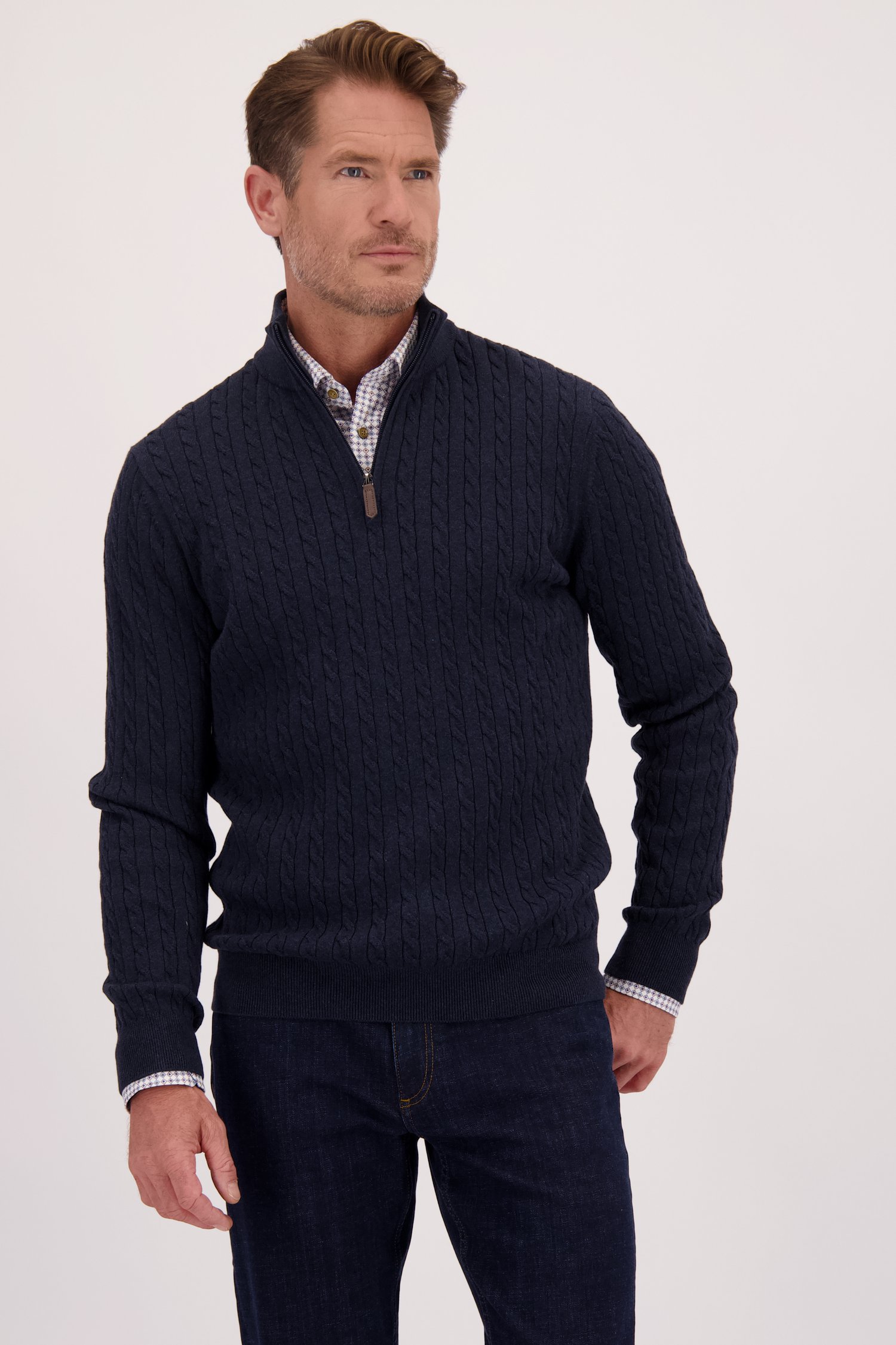 Le devant de Pull vert avec encolure haute de Dansaert Blue pour Hommes