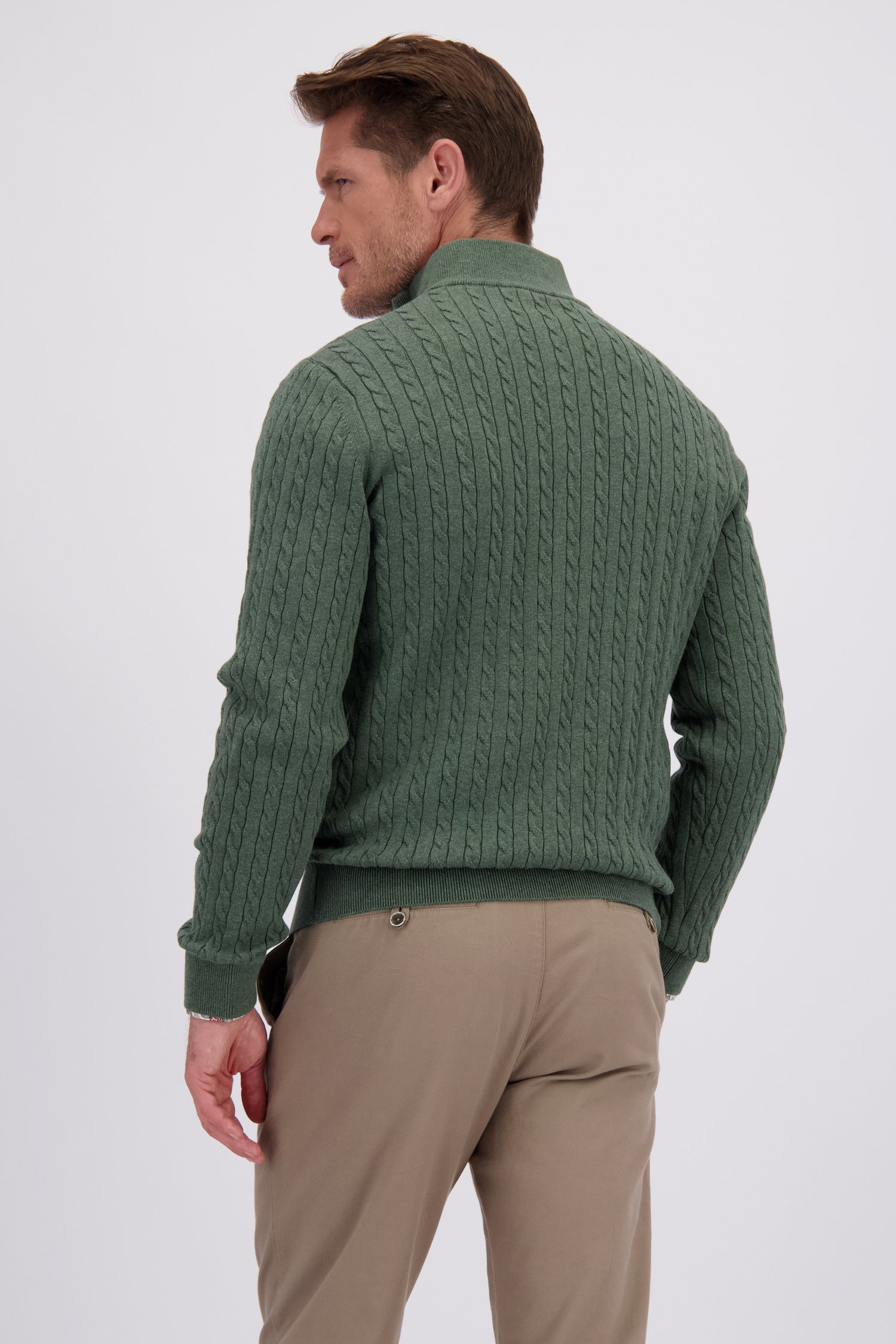 Le dos de Pull vert avec encolure haute de Dansaert Blue pour Hommes