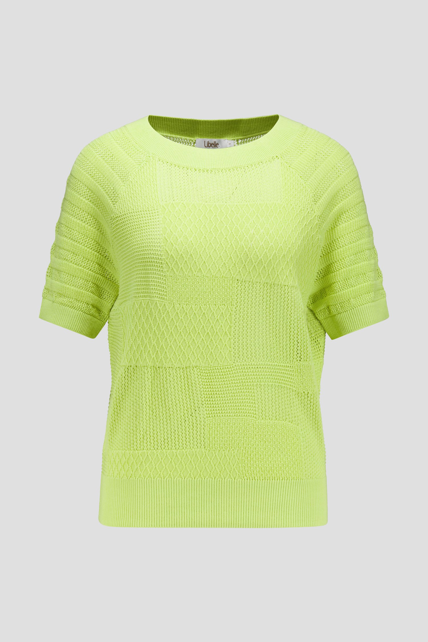 Pull vert citron à motif ajouré de Libelle pour Femmes