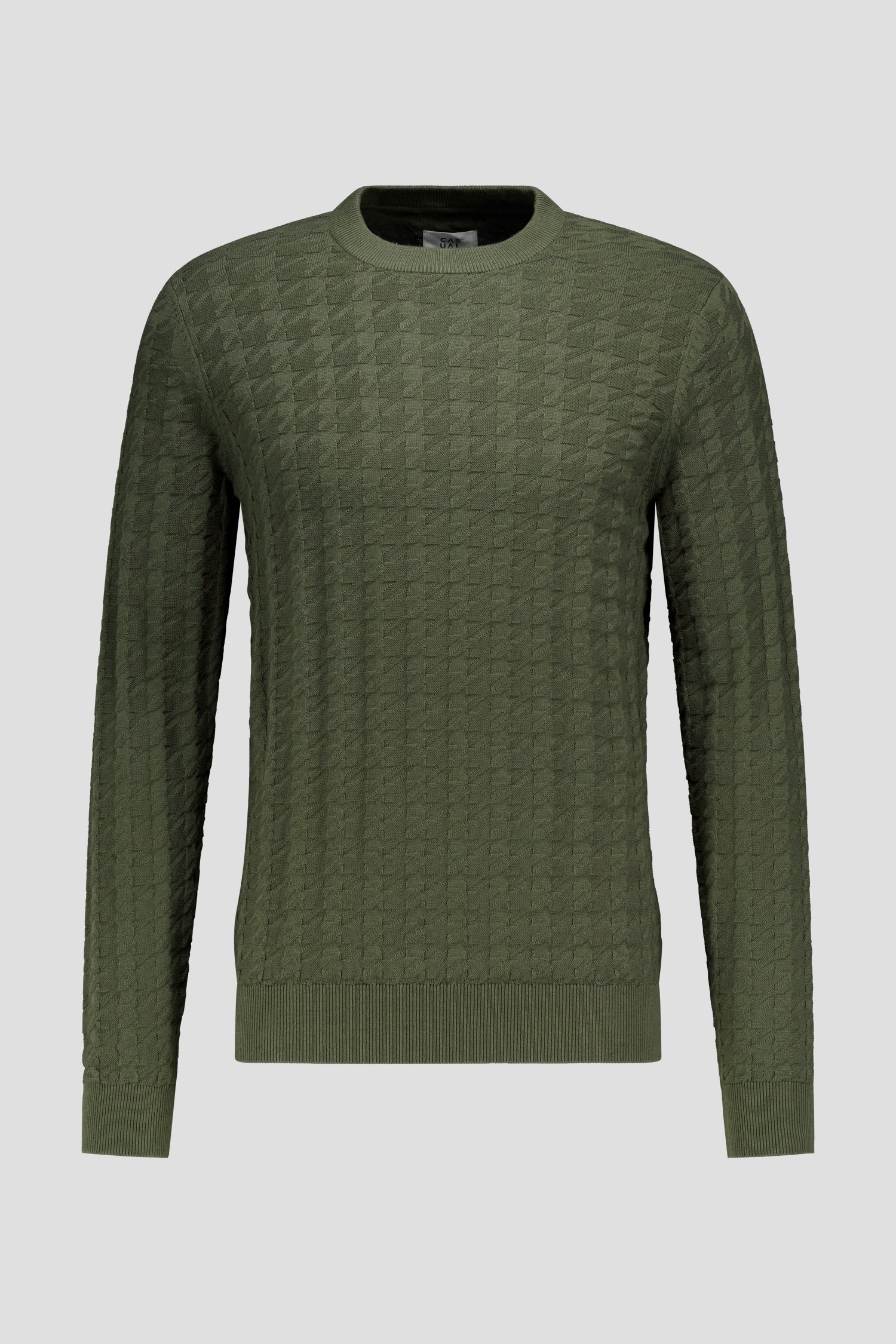Photo produit 1 de Pull vert en coton de Casual Five pour Hommes