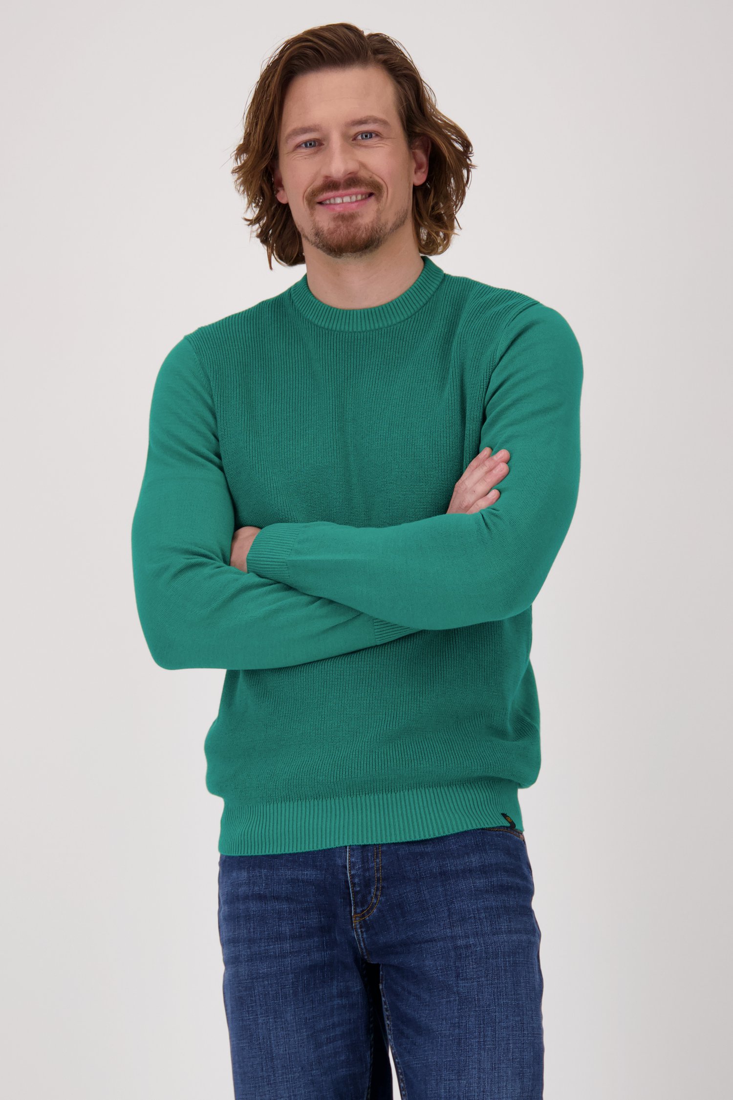 Pull vert foncé à encolure ronde  de Ravøtt pour Hommes