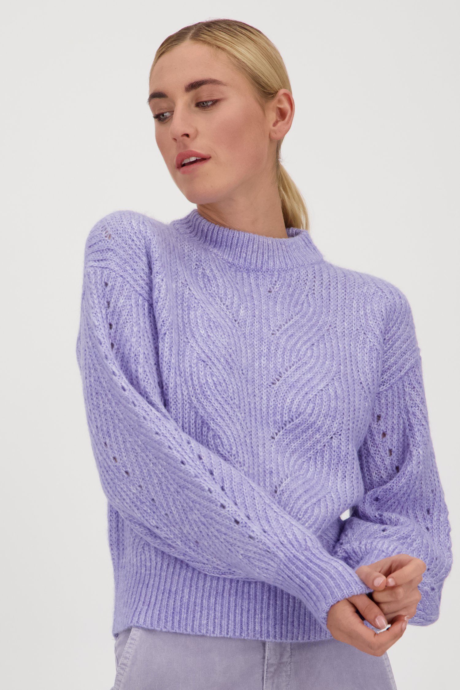 Pull violet à manches larges de Opus pour Femmes