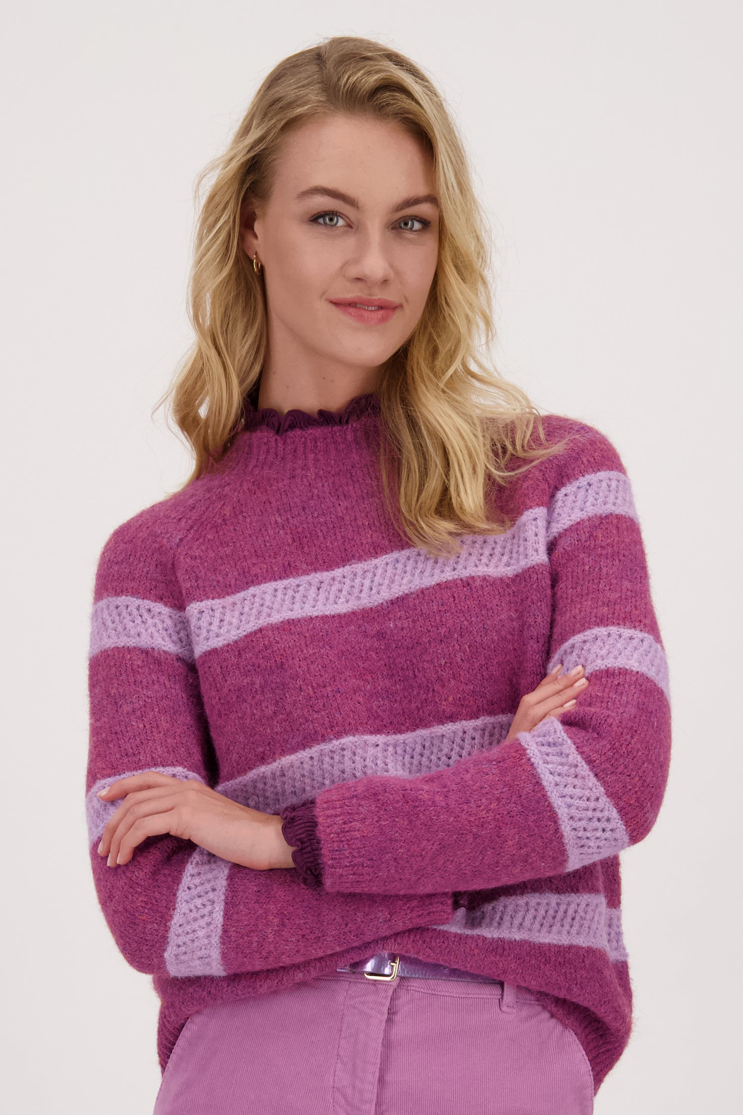 Pull Violet à Rayures Lilas 3018821 E5 6294