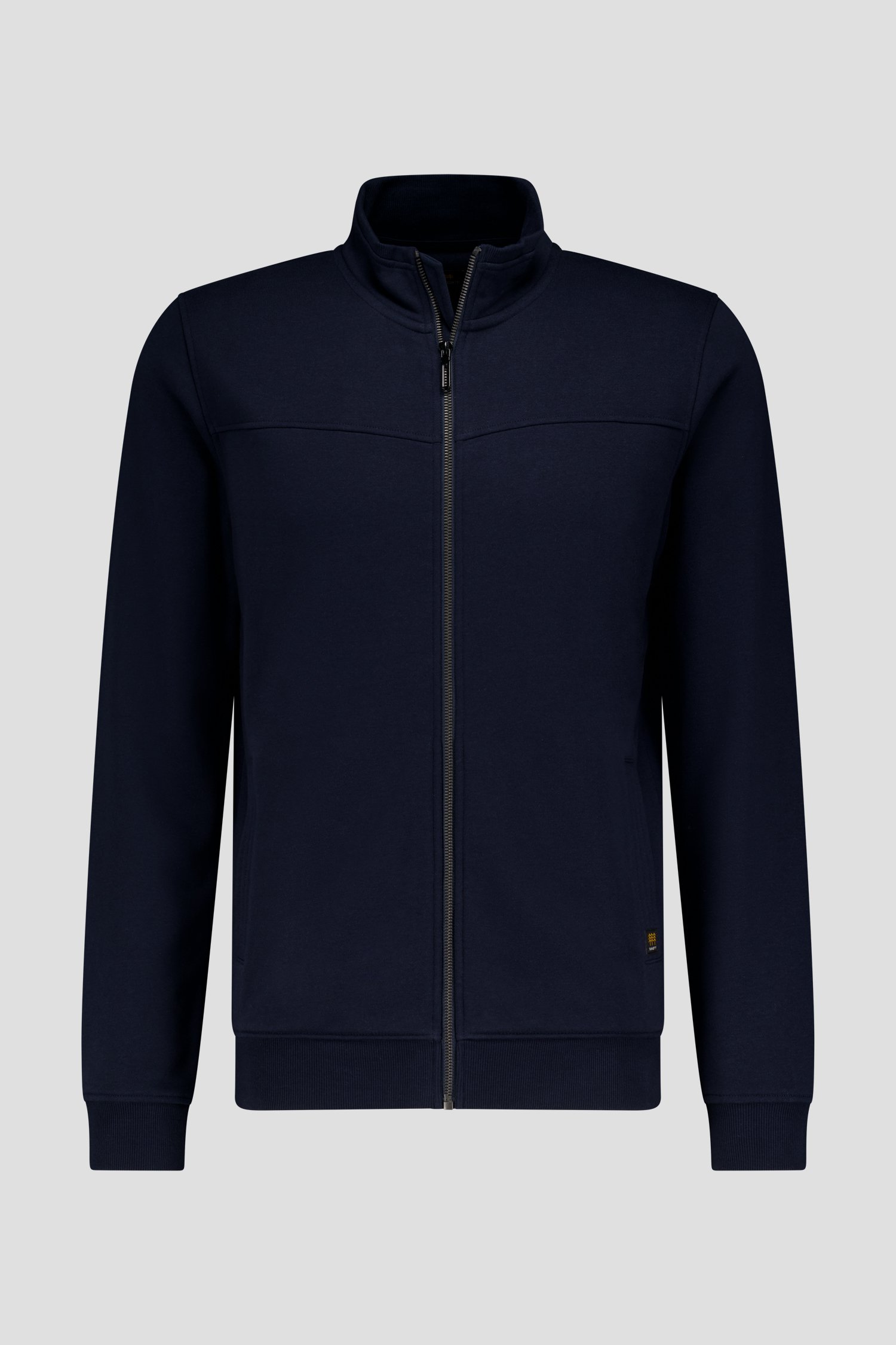 Pull zippé bleu foncé de Liberty Island pour Hommes