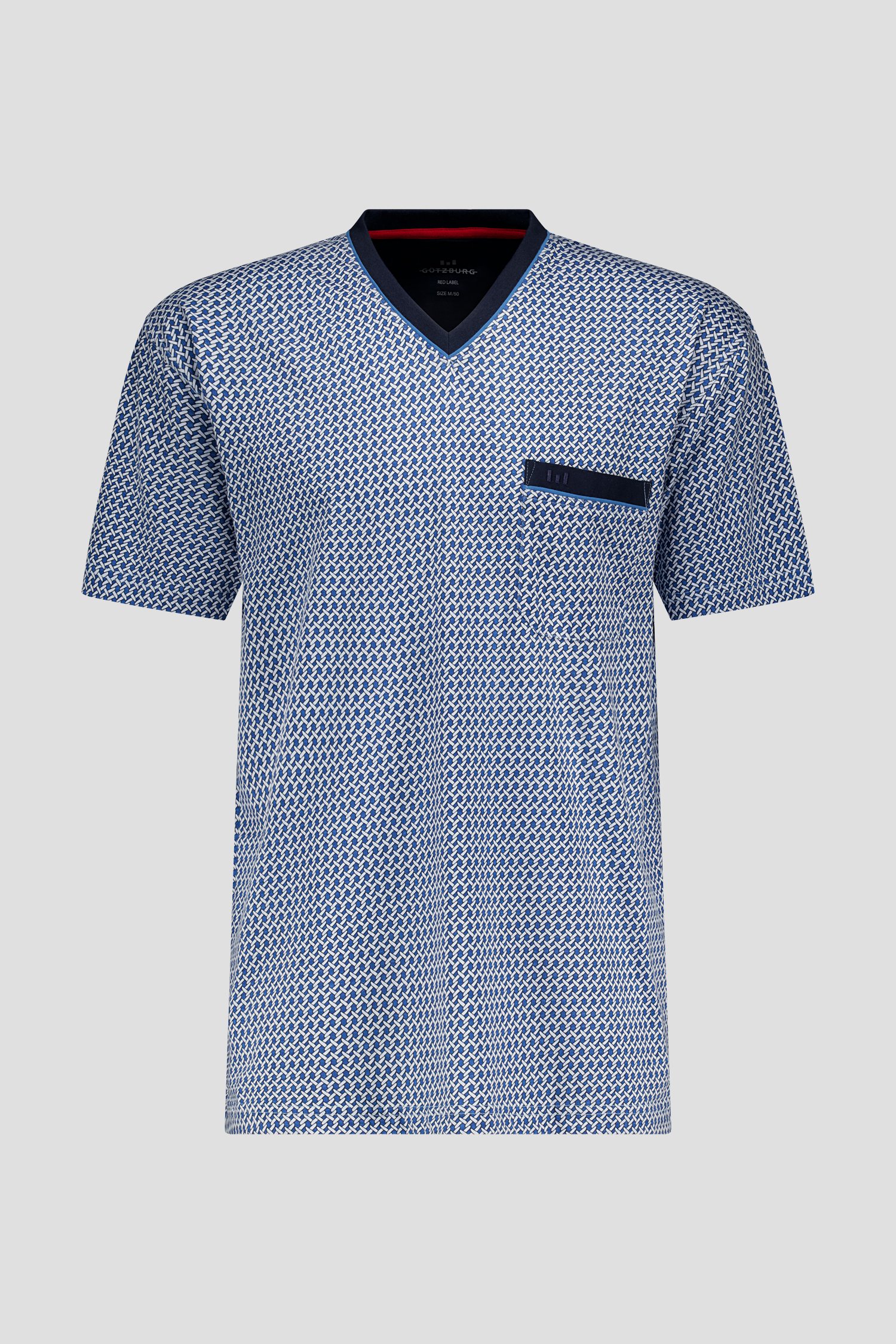 Pyjama bleu avec short de Götzburg pour Hommes