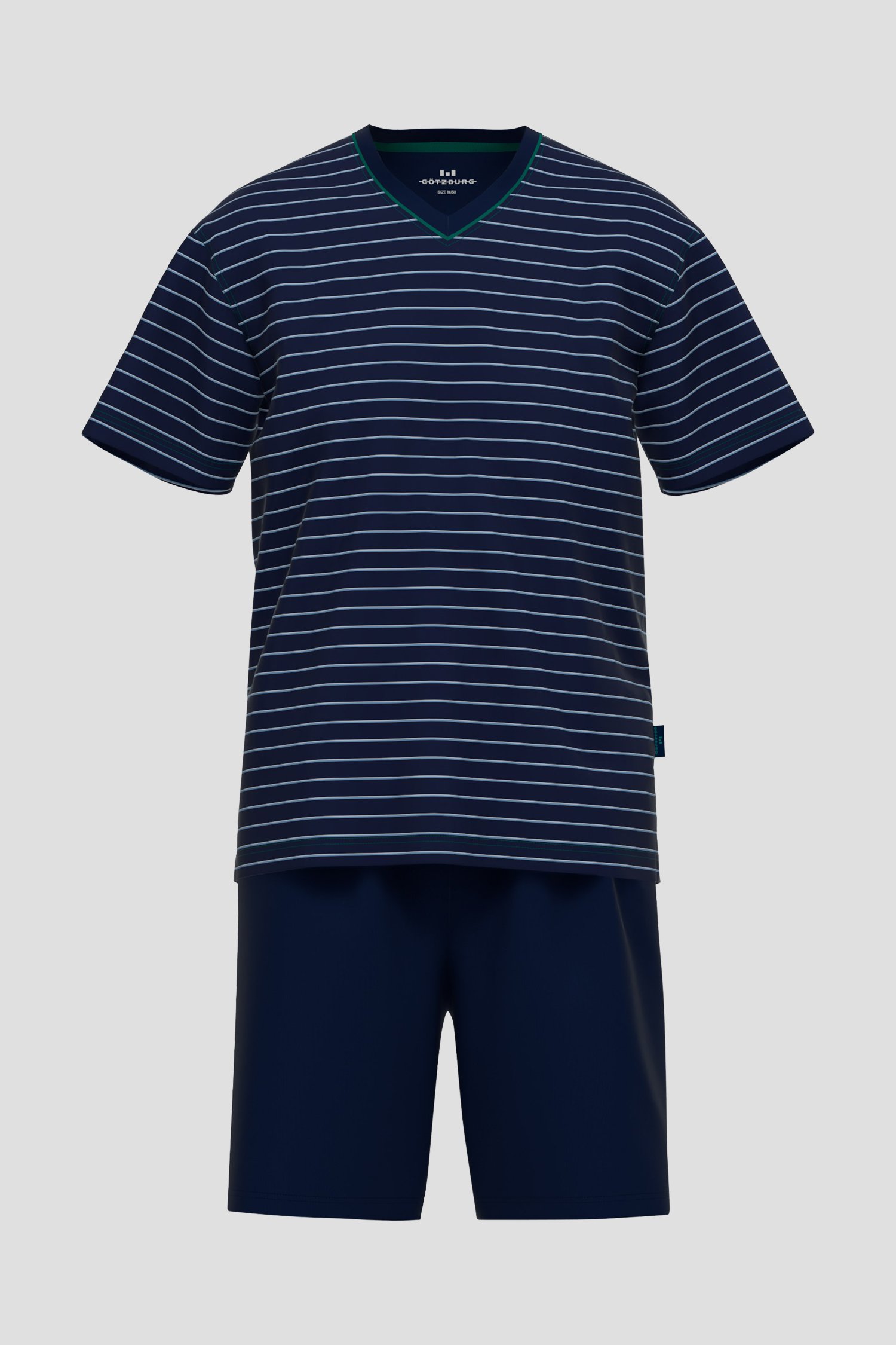 Pyjama bleu avec T-shirt et short de Liberty Island pour Hommes