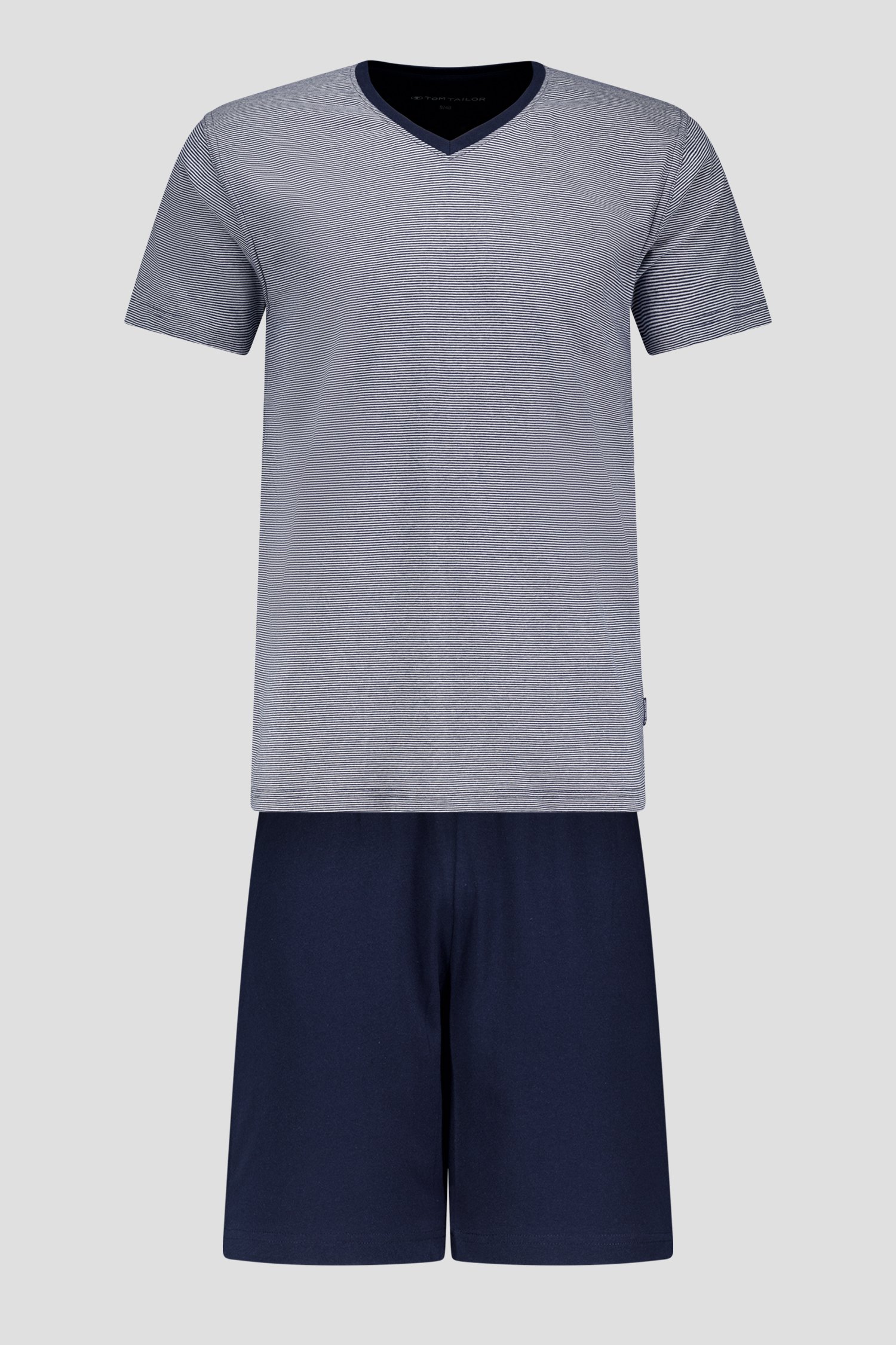 Pyjama bleu foncé avec T-shirt et short de Tom Tailor pour Hommes