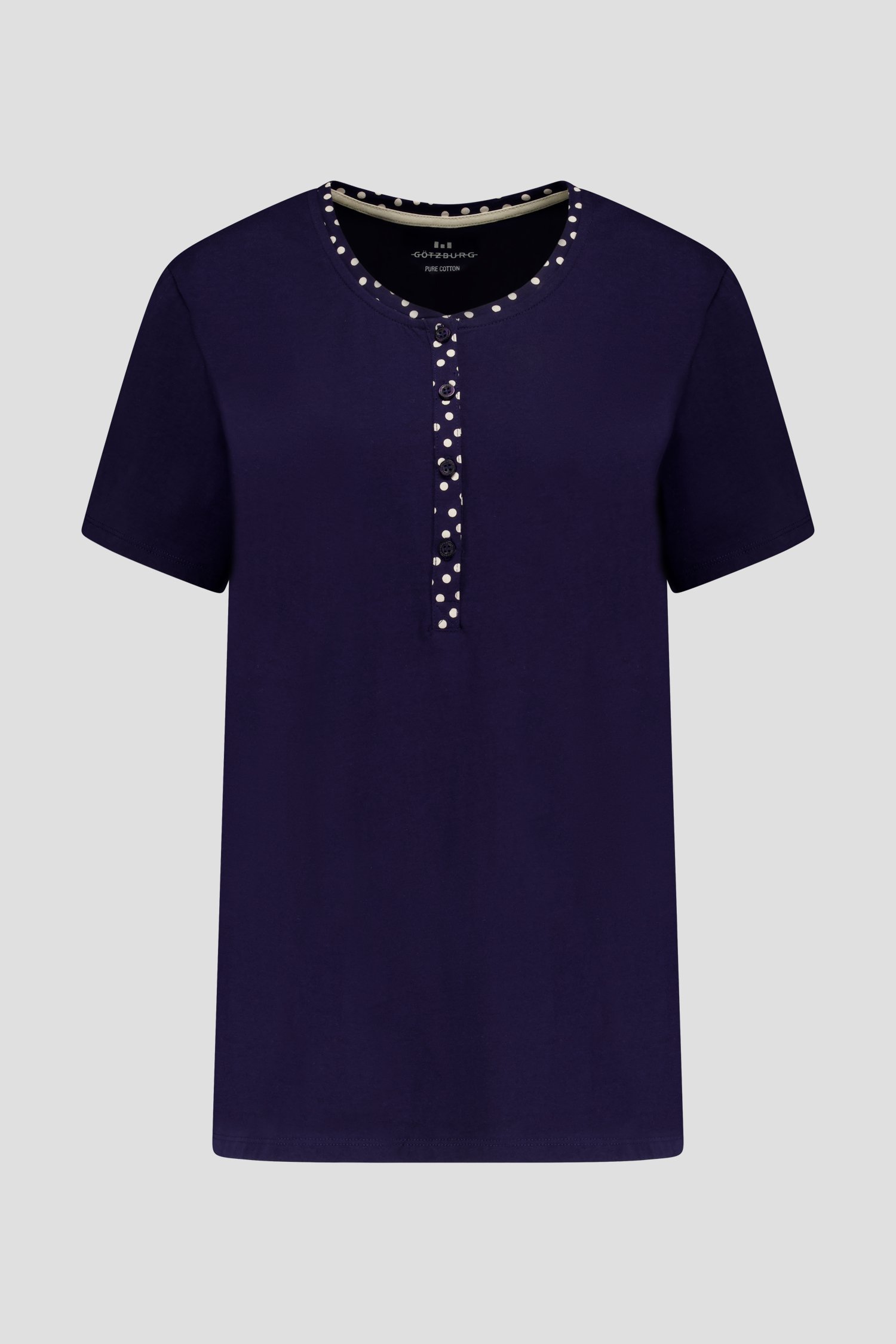 Pyjama bleu marine avec short de Götzburg pour Femmes