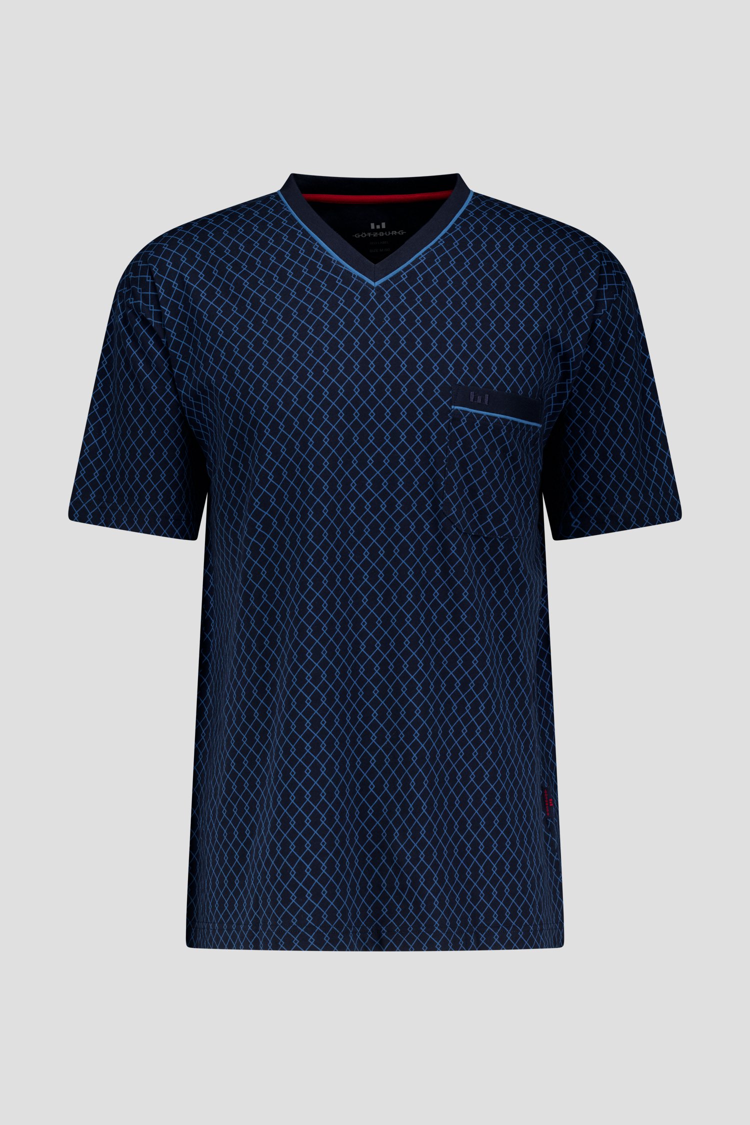 Pyjama bleu marine avec short de Götzburg pour Hommes