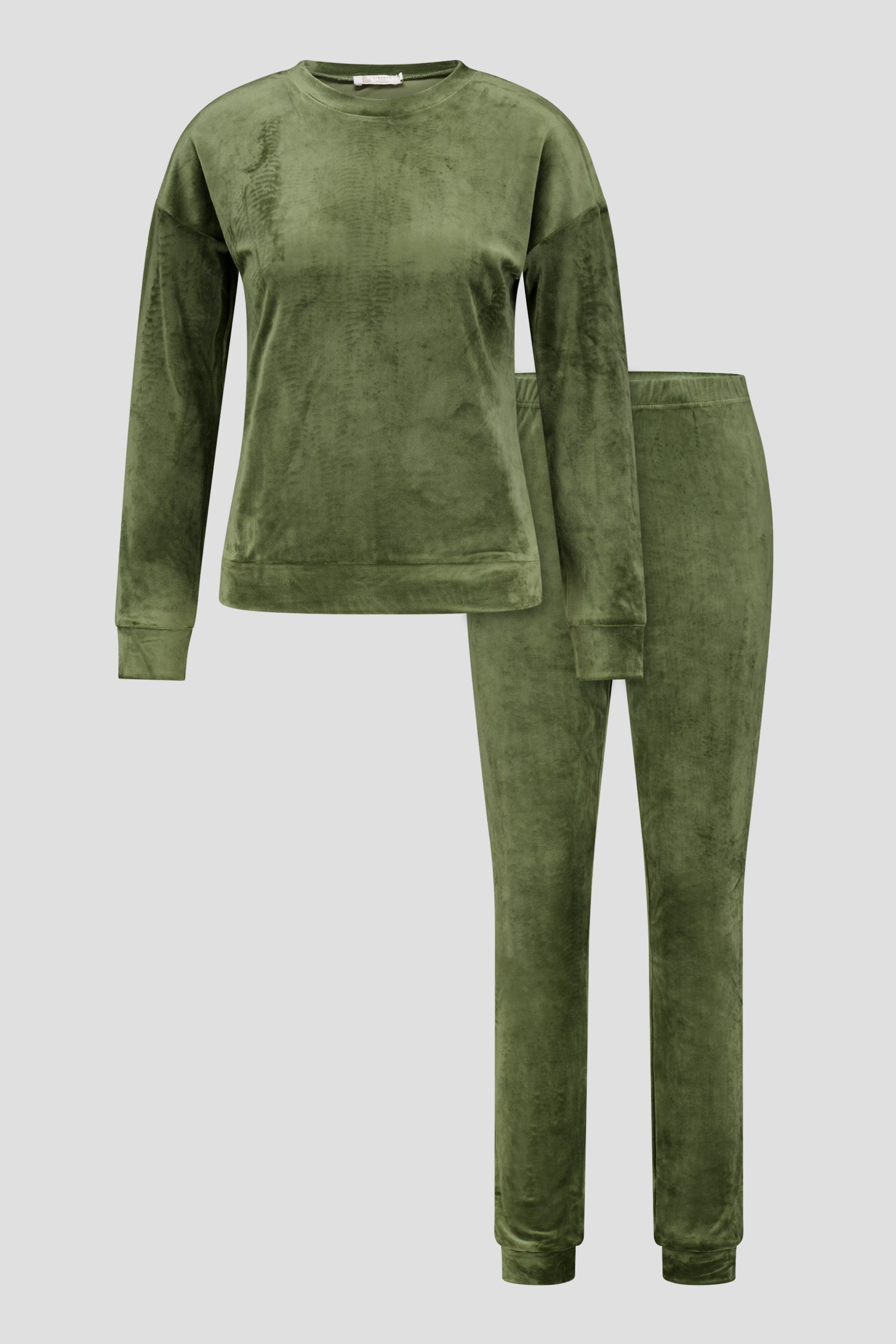 Photo produit 1 de Pyjama en velours kaki	 de Liberty Island pour Femmes