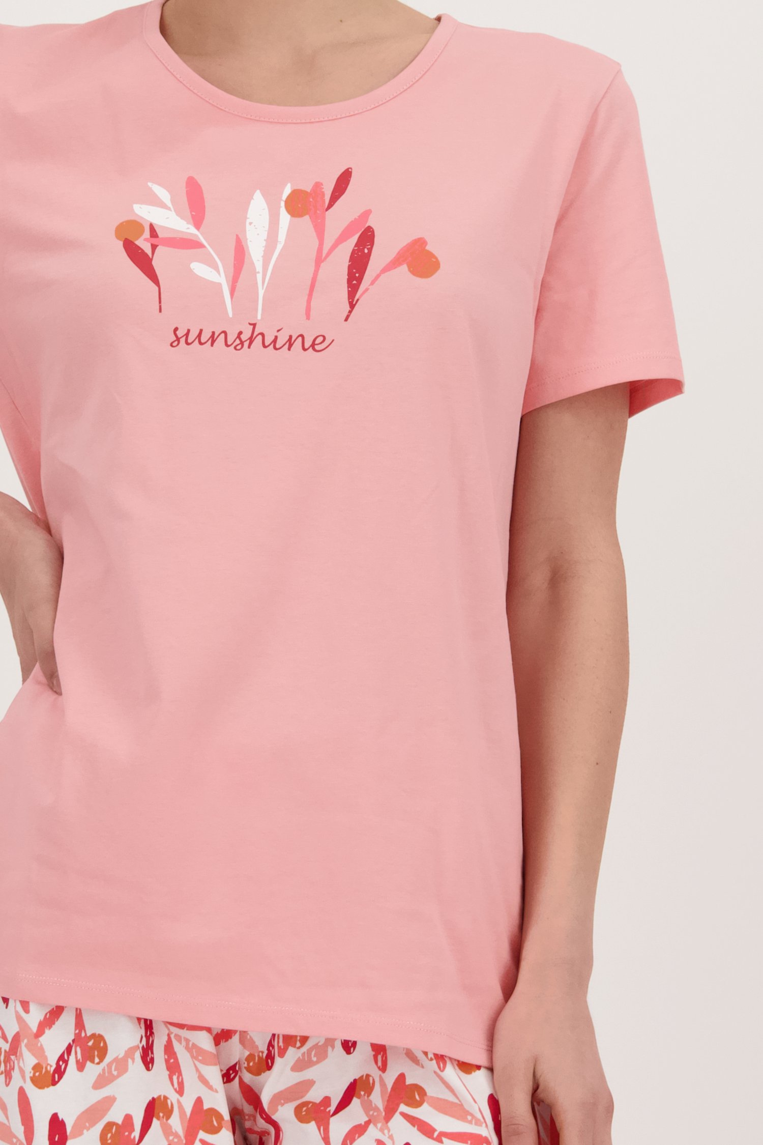 Pyjama rose avec short de Götzburg pour Femmes