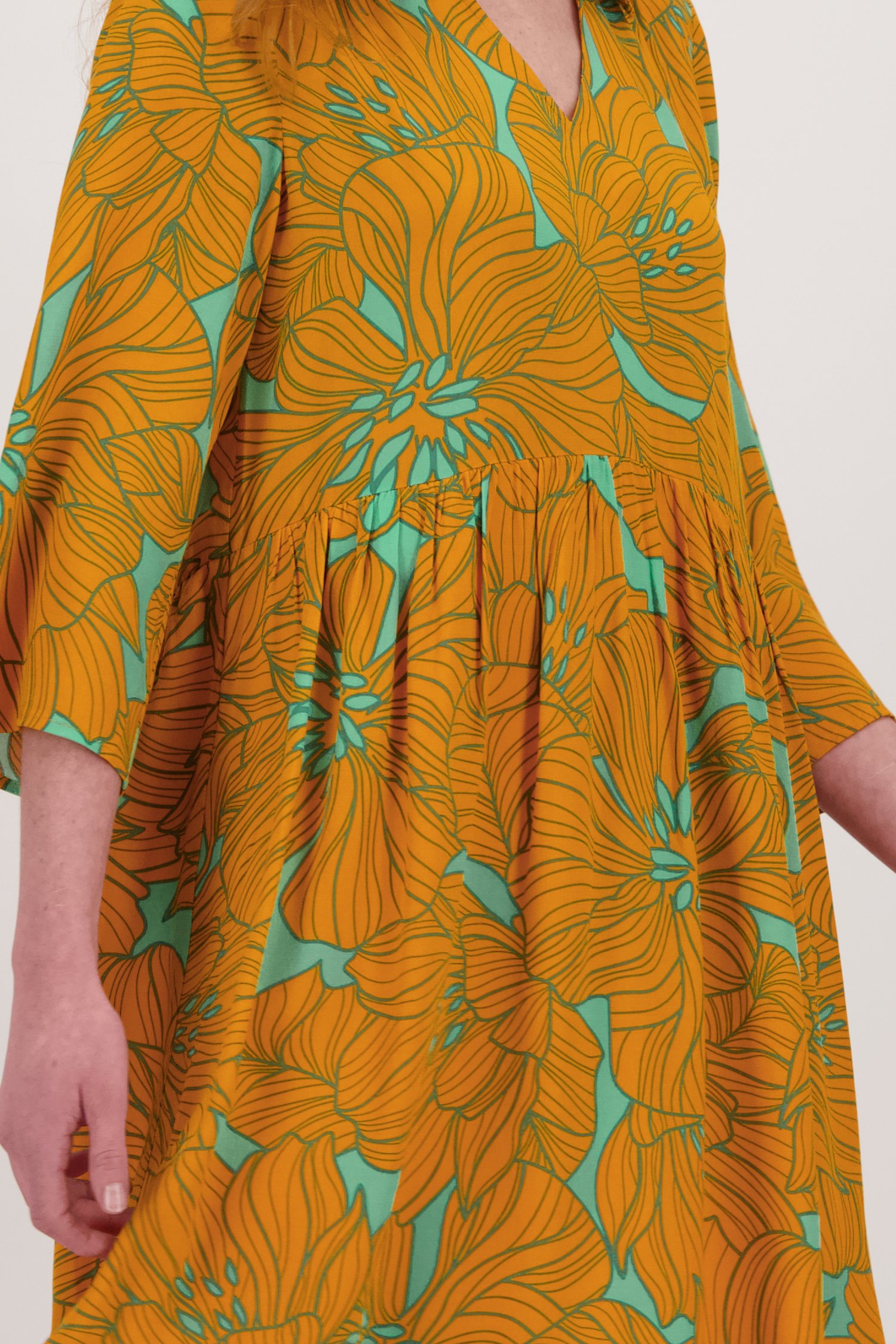 Robe à imprimé floral orange de Libelle pour Femmes
