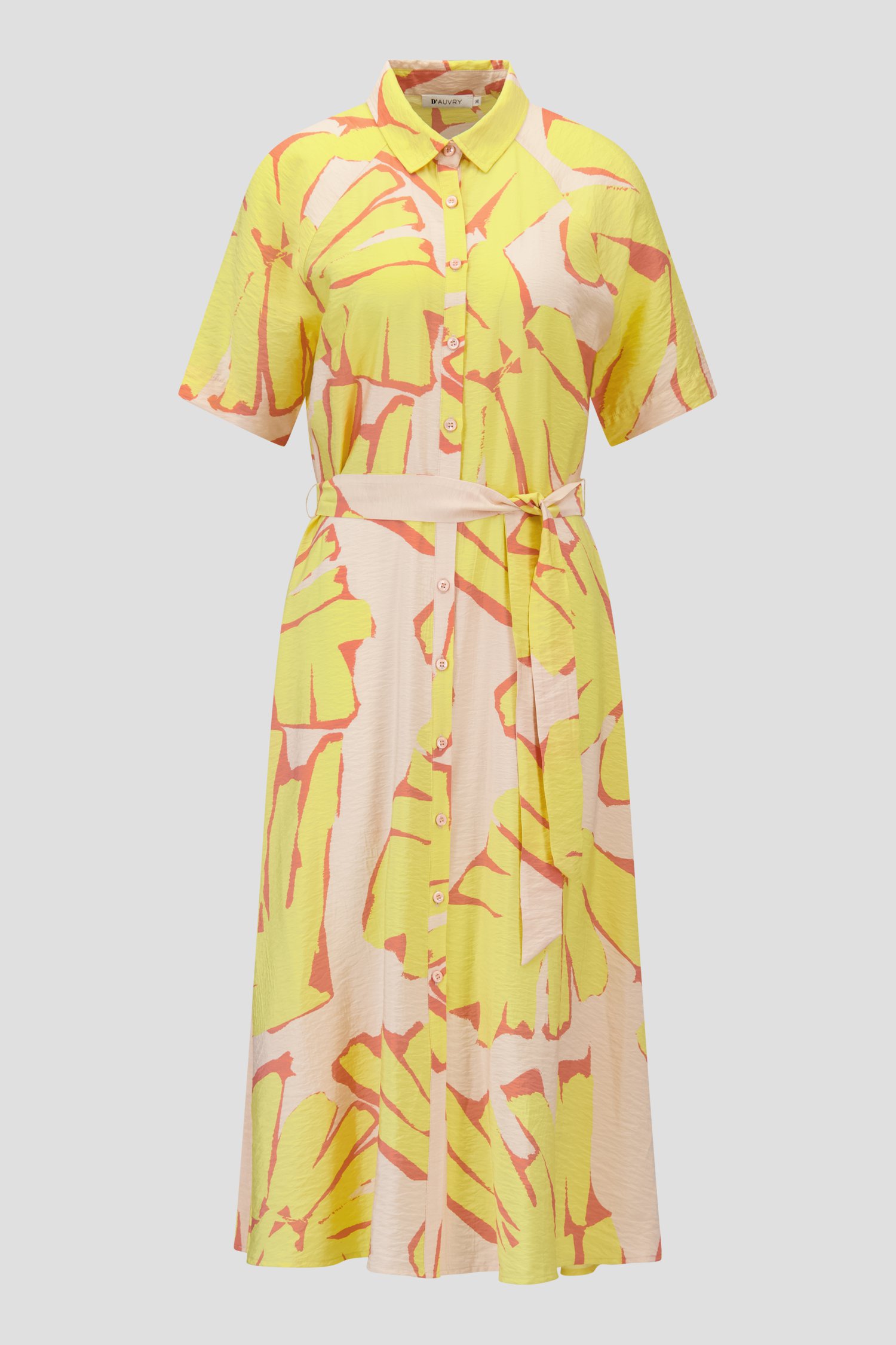 Robe à motif jaune-rose de D'Auvry pour Femmes
