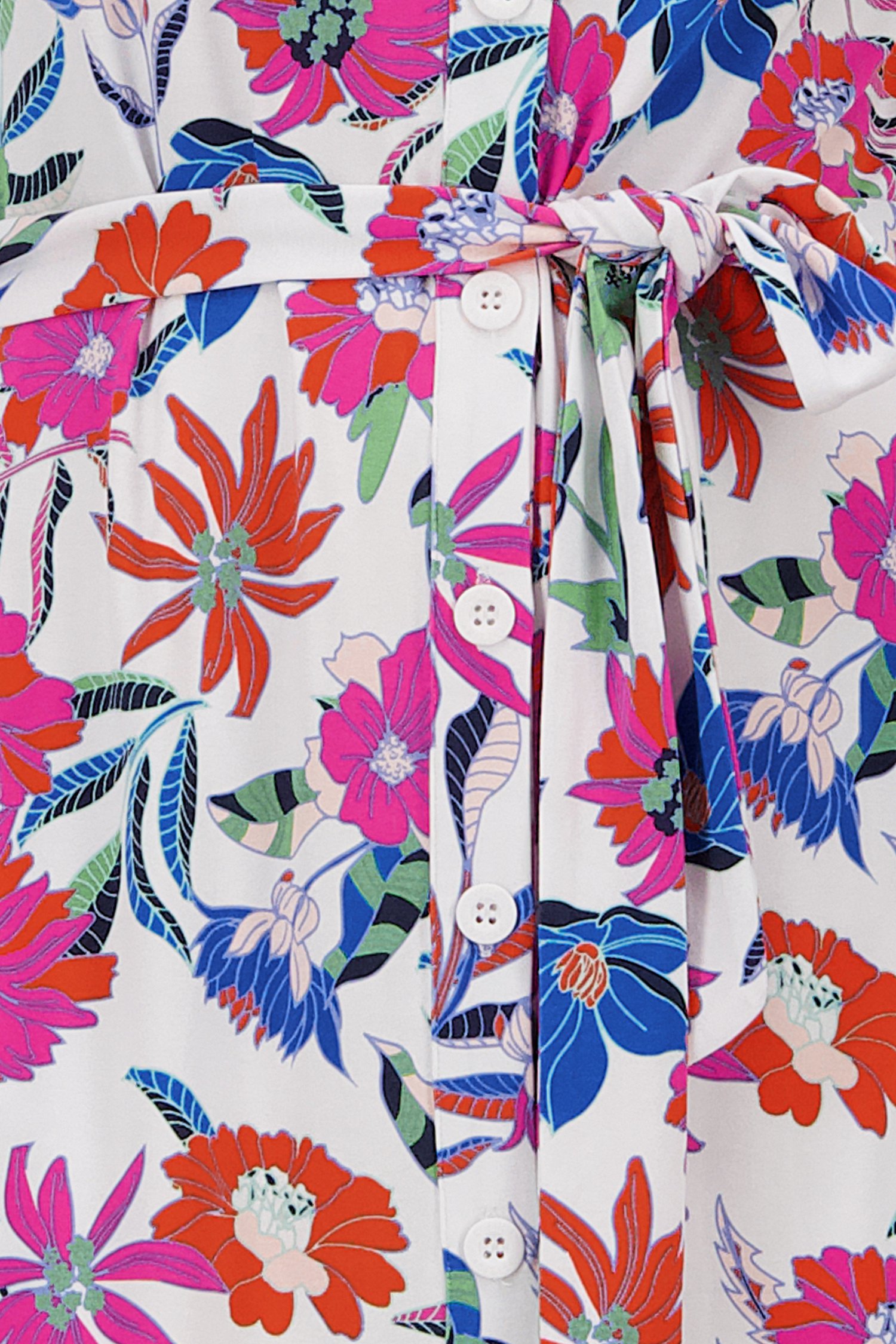 Robe blanche à imprimé floral coloré de Claude Arielle pour Femmes