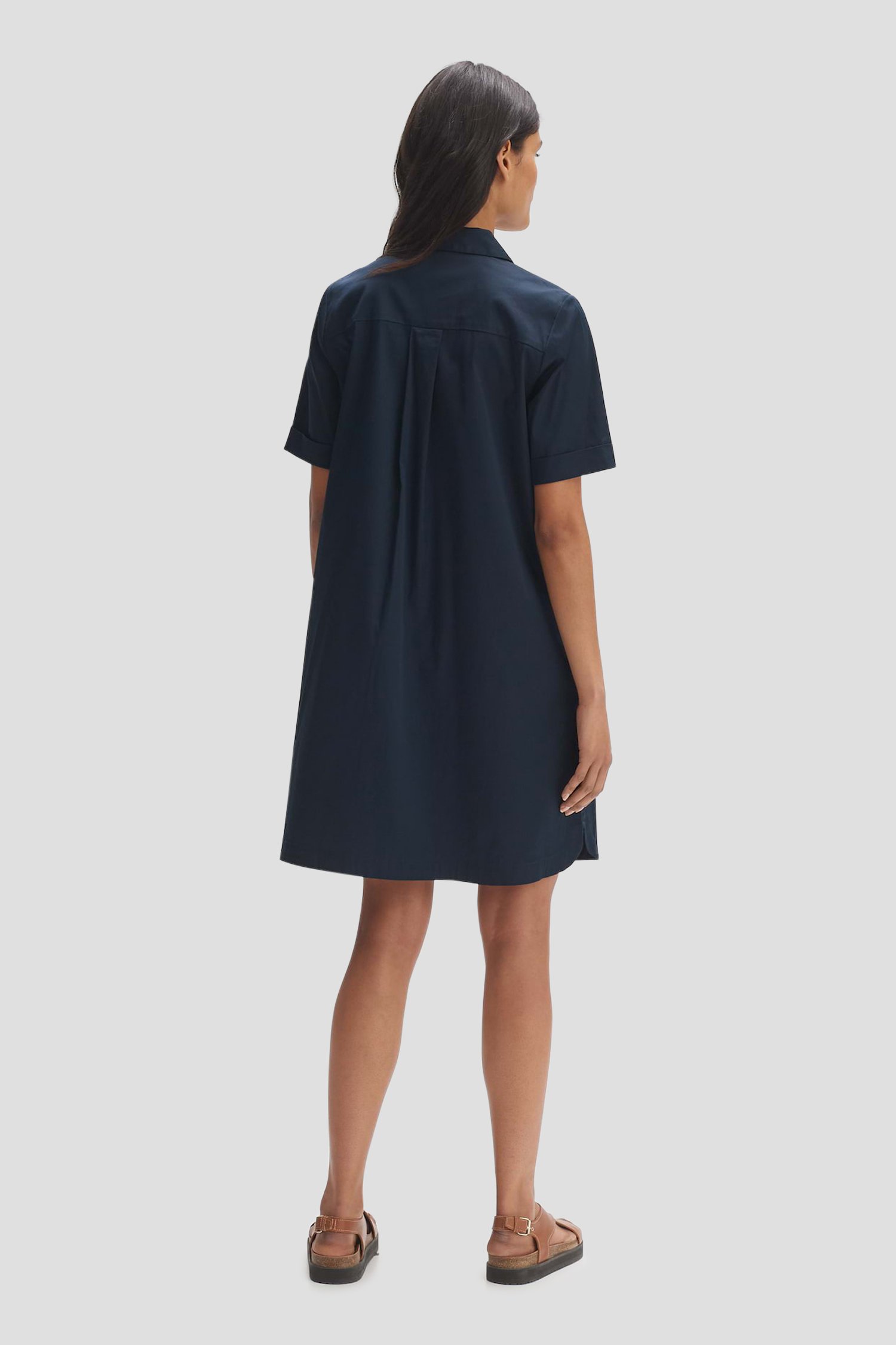 Robe chemise à manches courtes bleu foncé de Opus pour Femmes