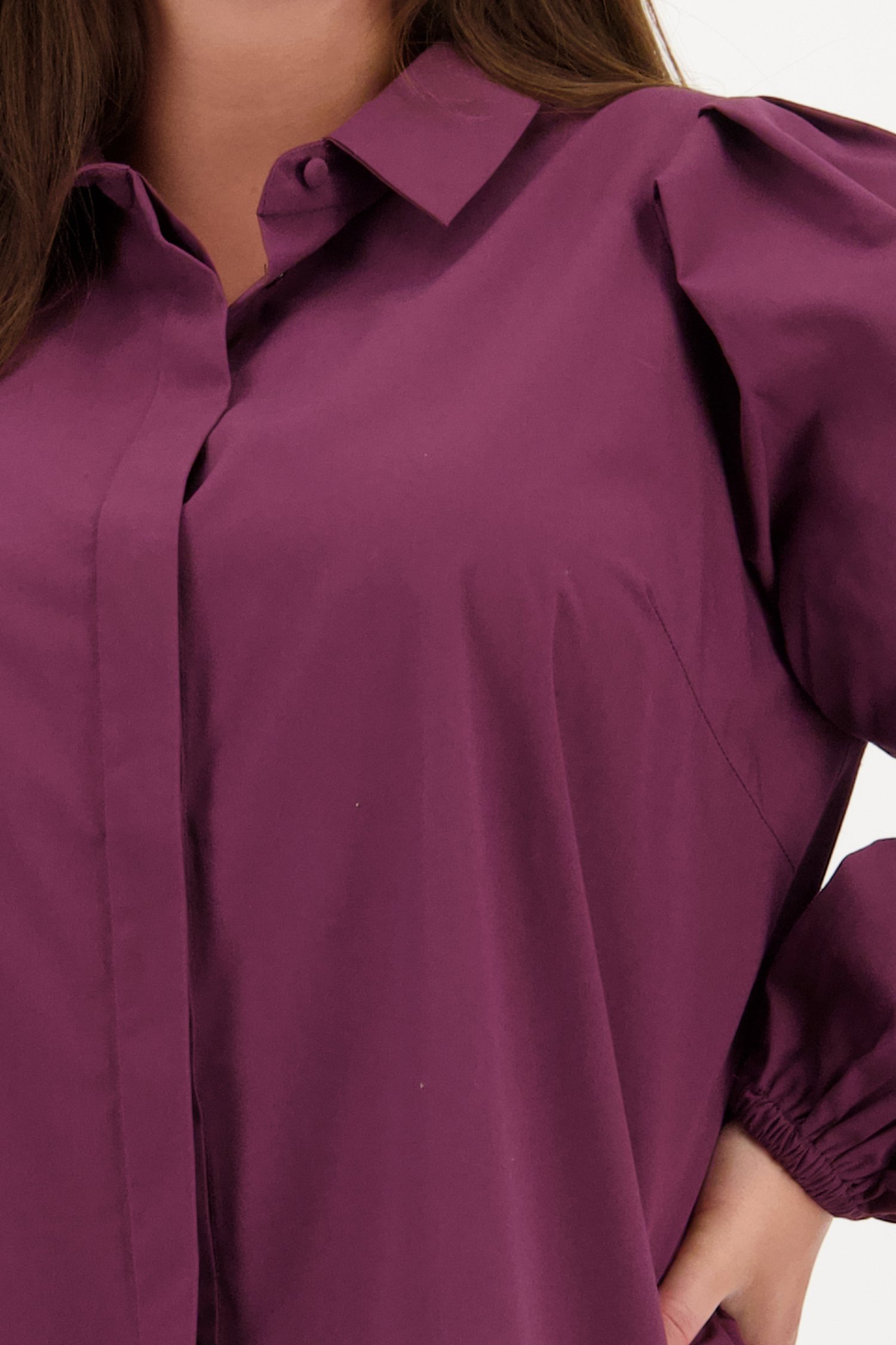 Robe chemise en aubergine de Fransa pour Femmes