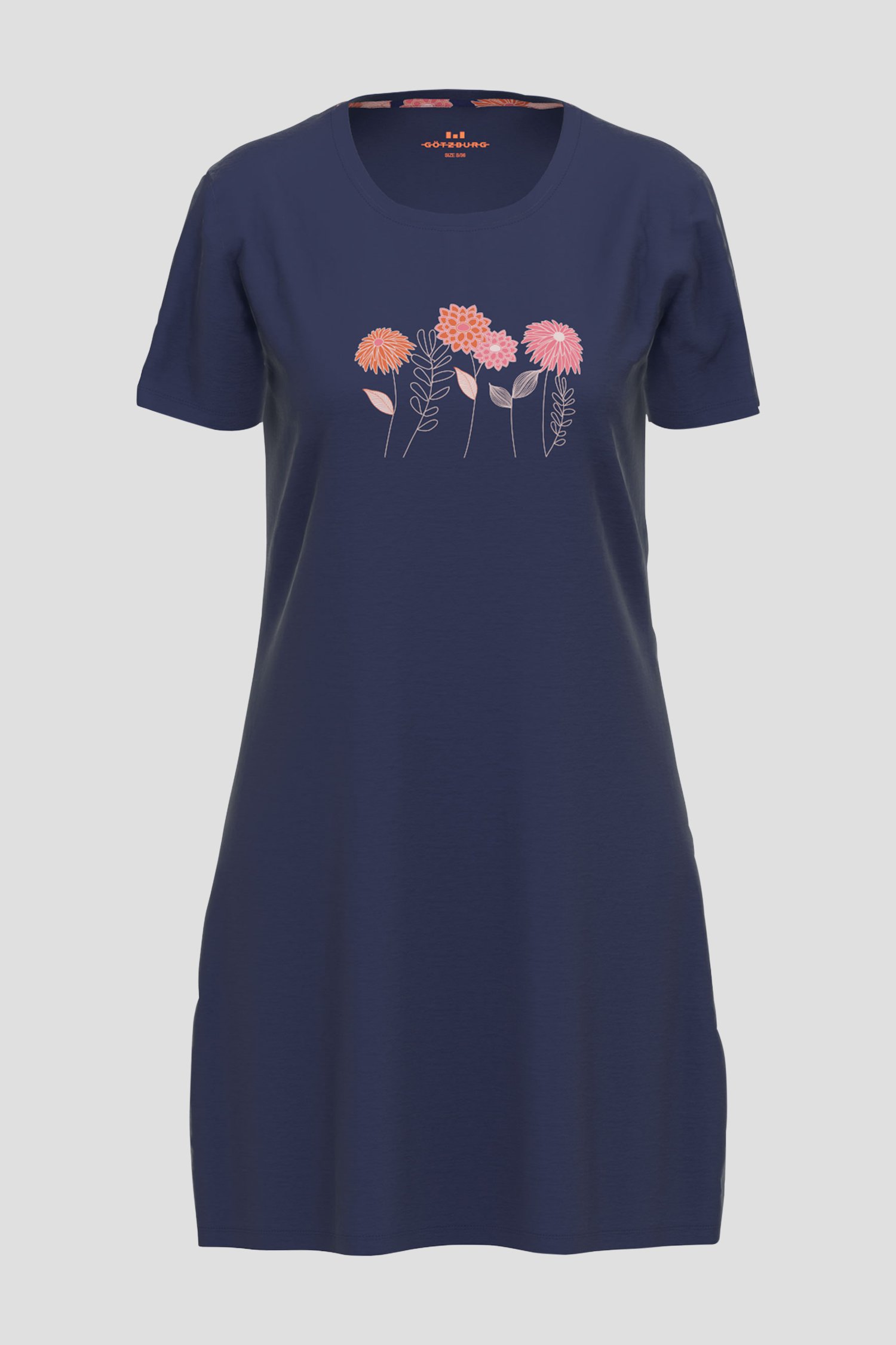 Robe de nuit bleu marine avec imprimé de Götzburg pour Femmes