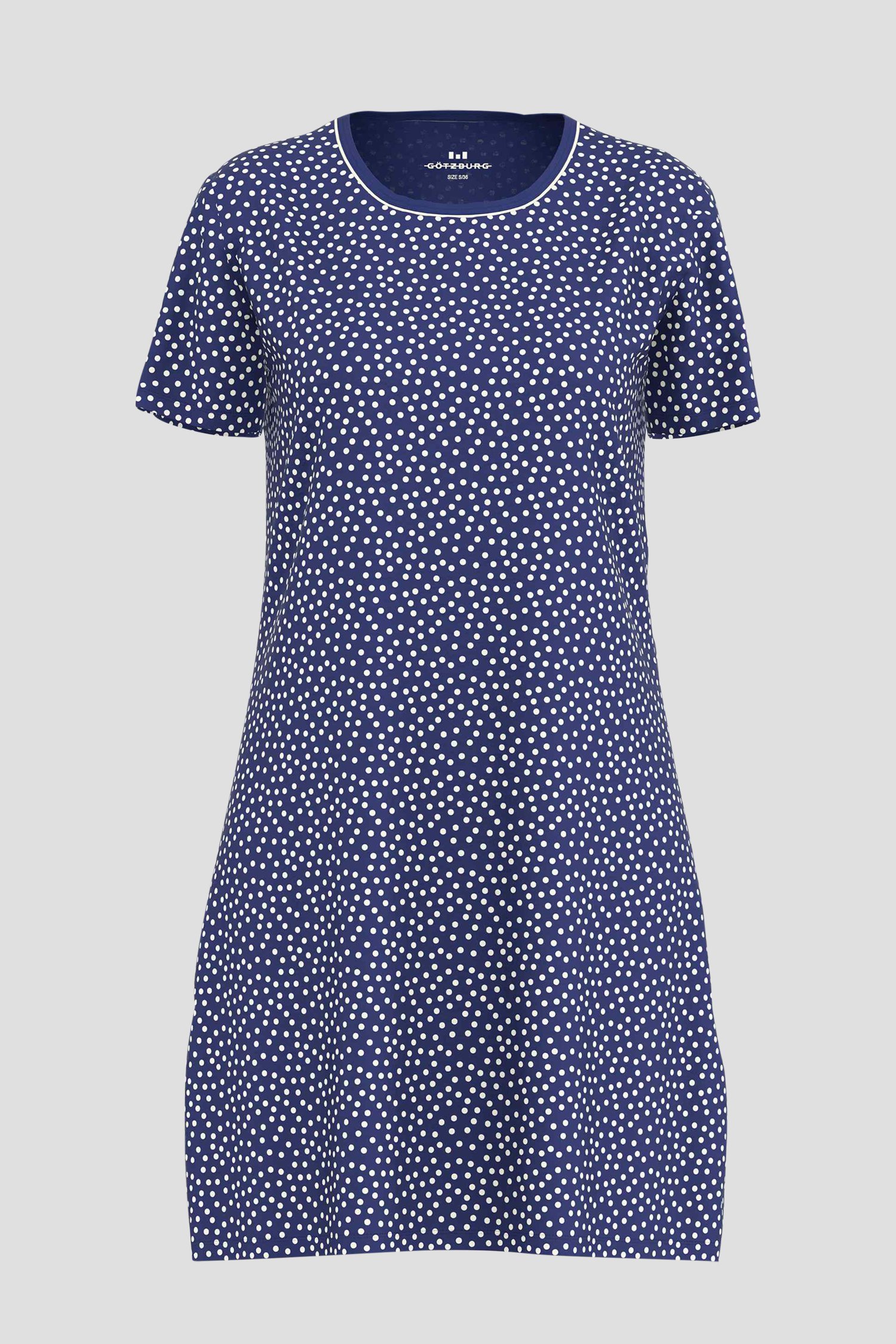 Robe de nuit bleu marine avec motif à pois de Götzburg pour Femmes