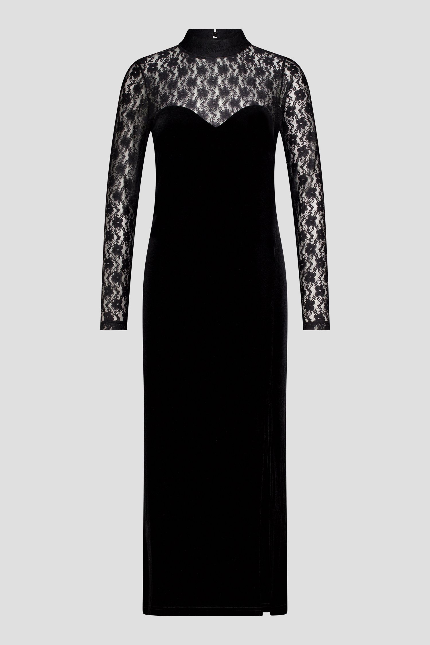 Photo produit 1 de Robe en velours noir avec dentelle de Louise pour Femmes