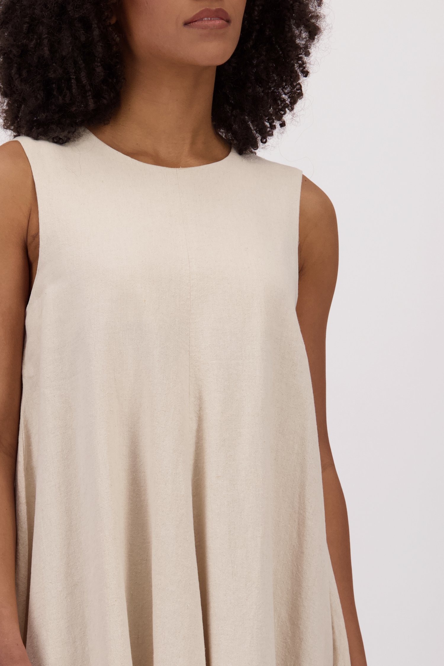 Robe évasée beige clair en lin de JDY pour Femmes