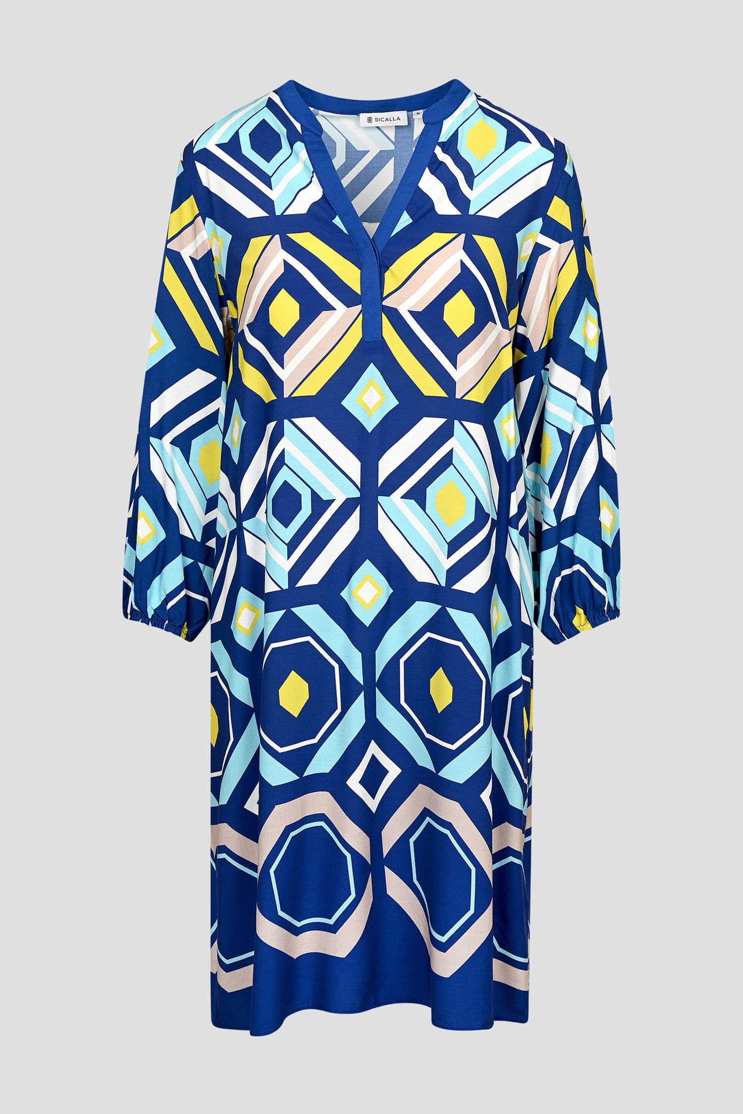 Photo produit 1 de Robe imprimée bleue de Bicalla pour Femmes