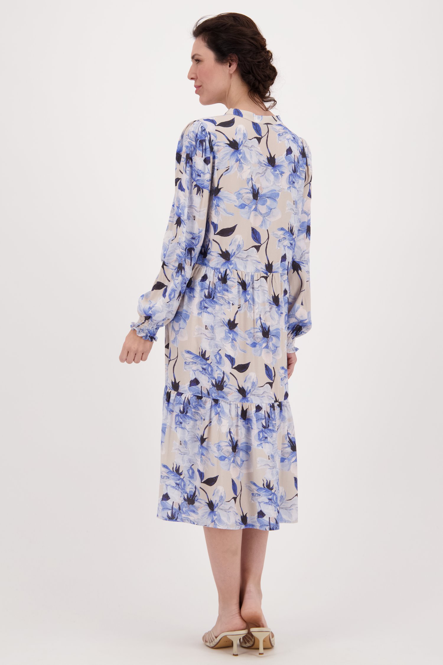 Robe longue à imprimé floral bleu de Signature pour Femmes
